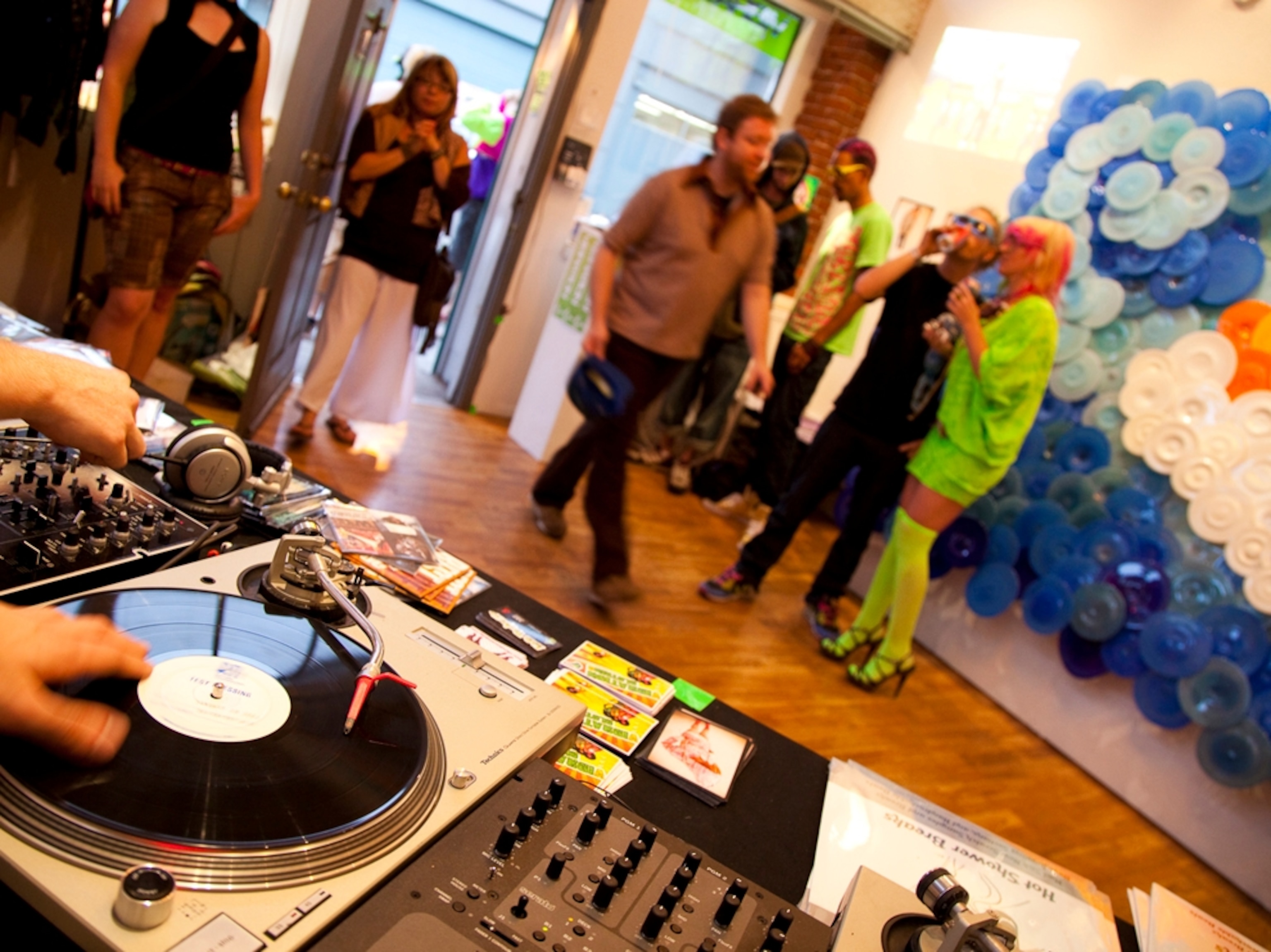 Locals gather for music and art, Portland, Oregon