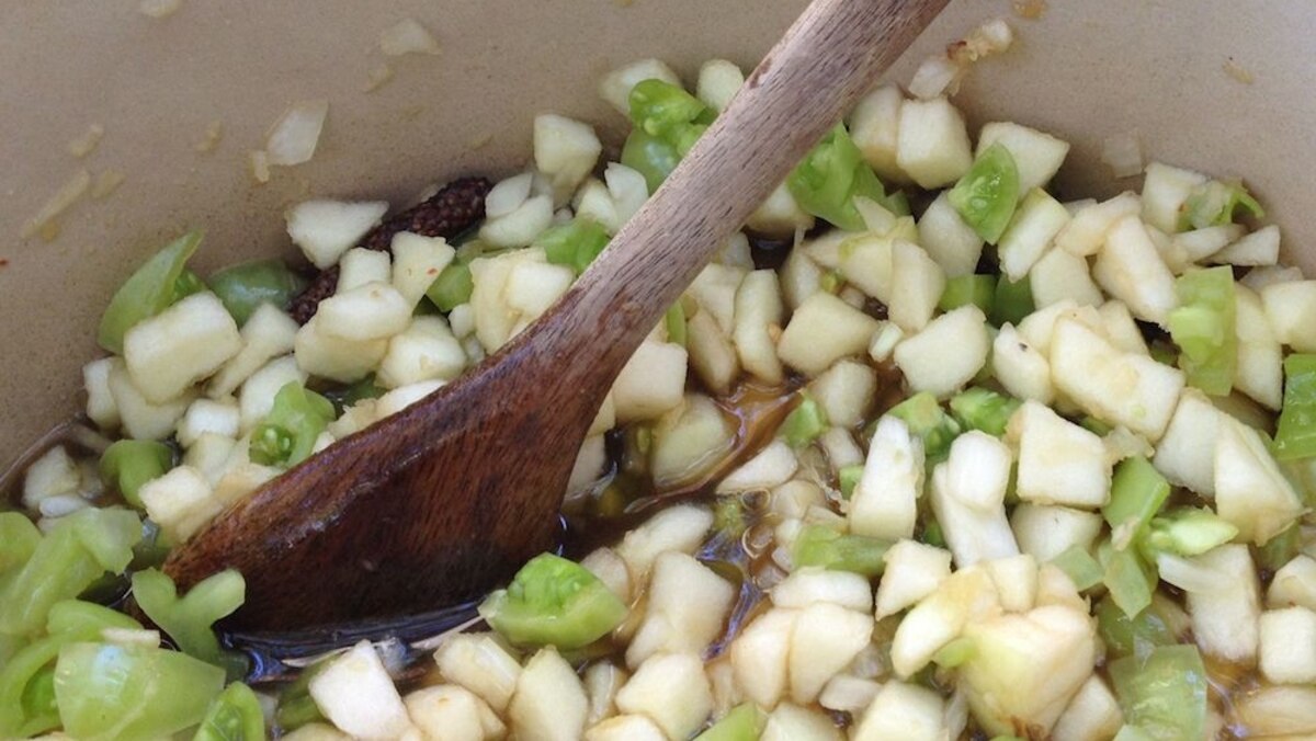 Volunteer Tomatoes Chutney and an Echo of History