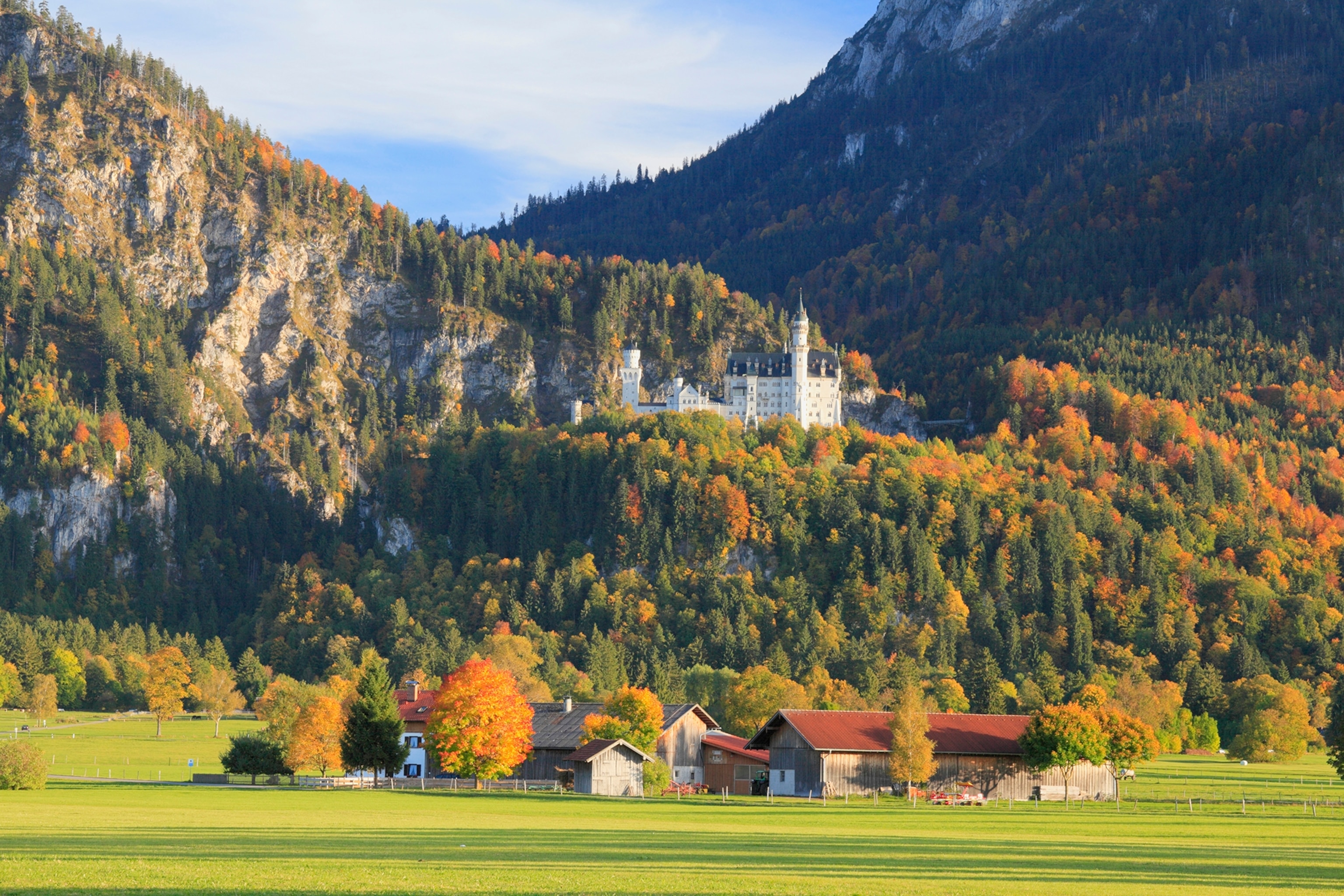 castle in autumnal scenery