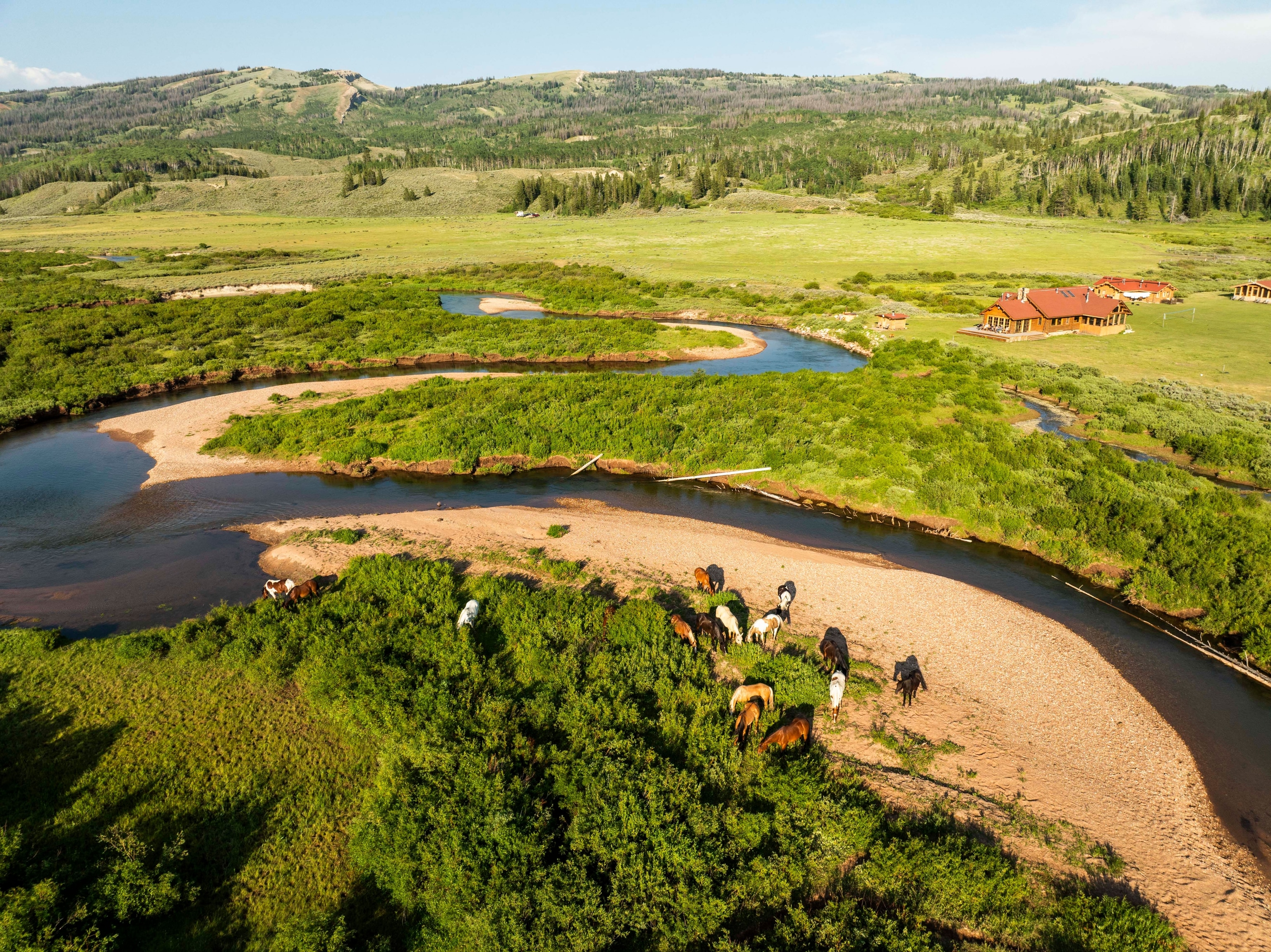 Aerial view of Darwin Ranch