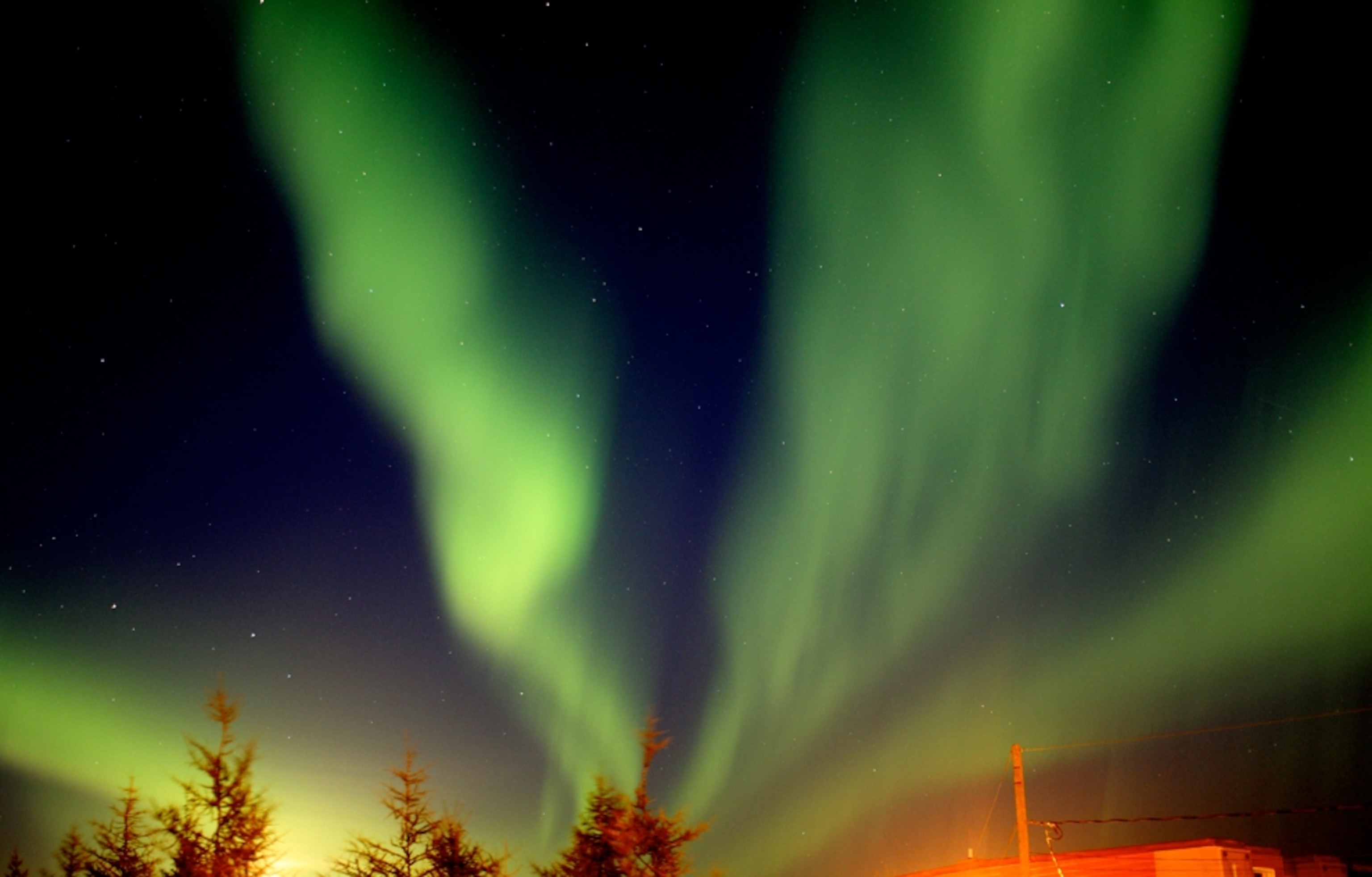Aurora picture - Arctic Canada (due to solar flare)