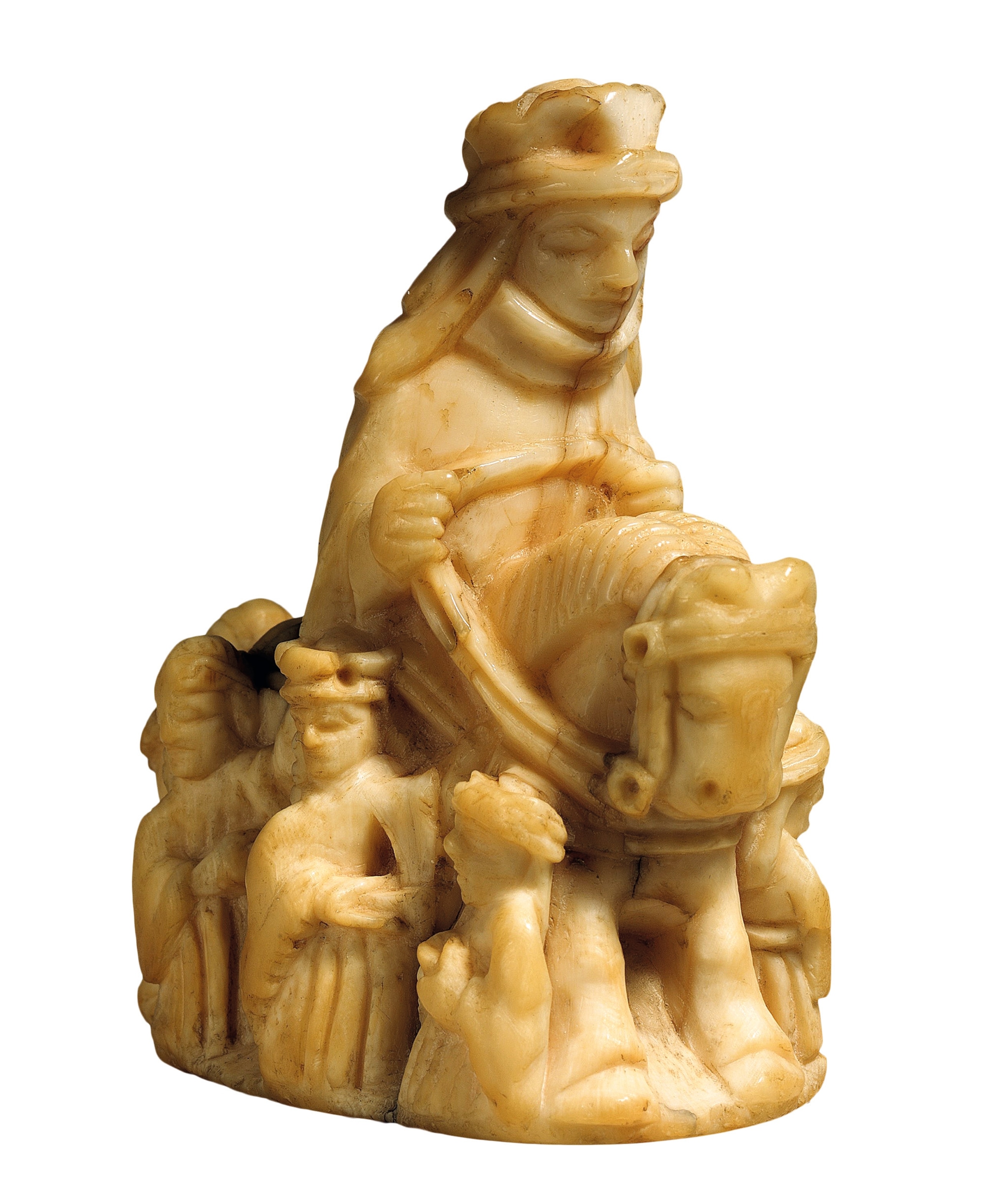 Scandinavian queen piece made of whale ivory.