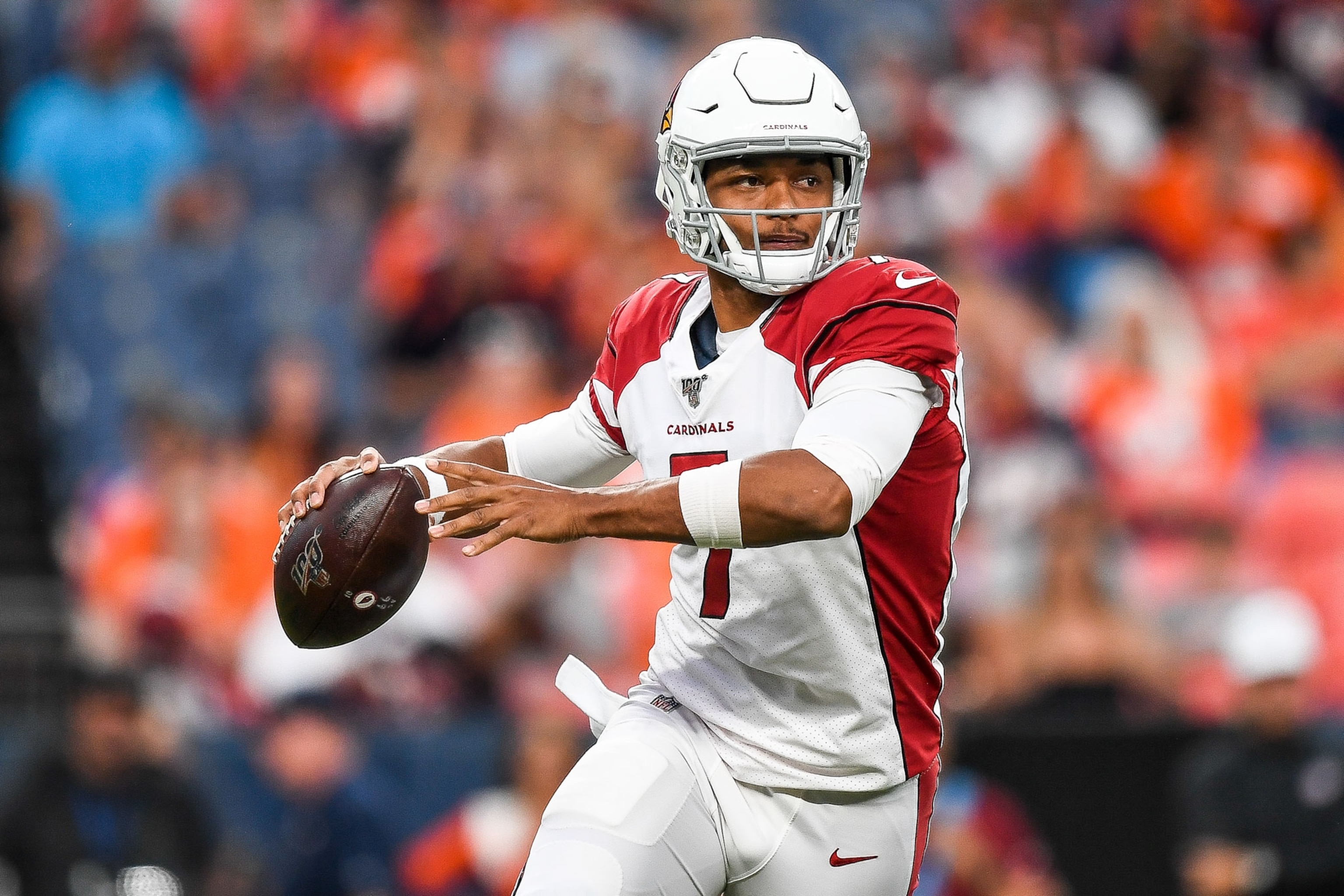 a football player playing football