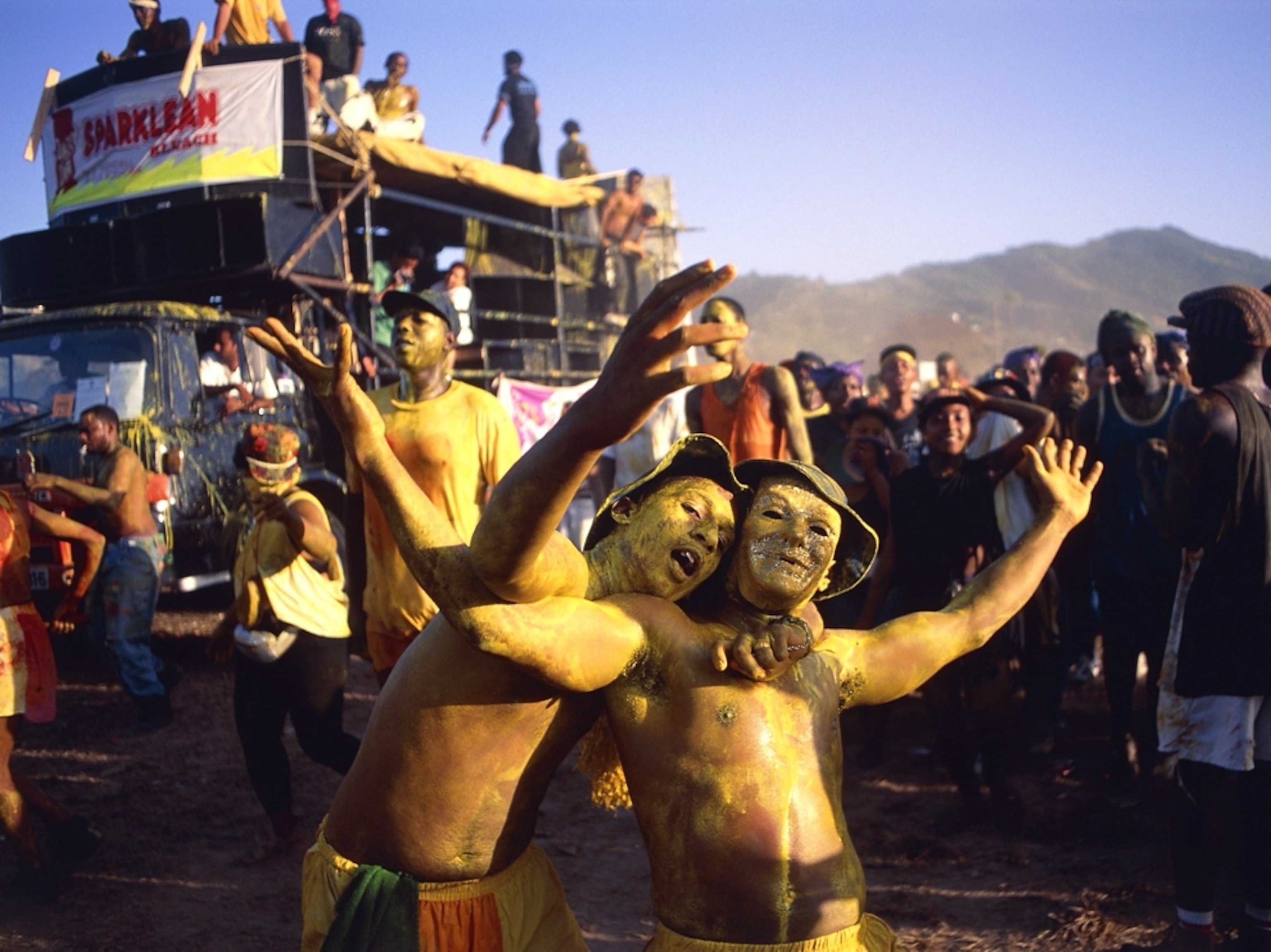 Carnival revelers in Trinidad