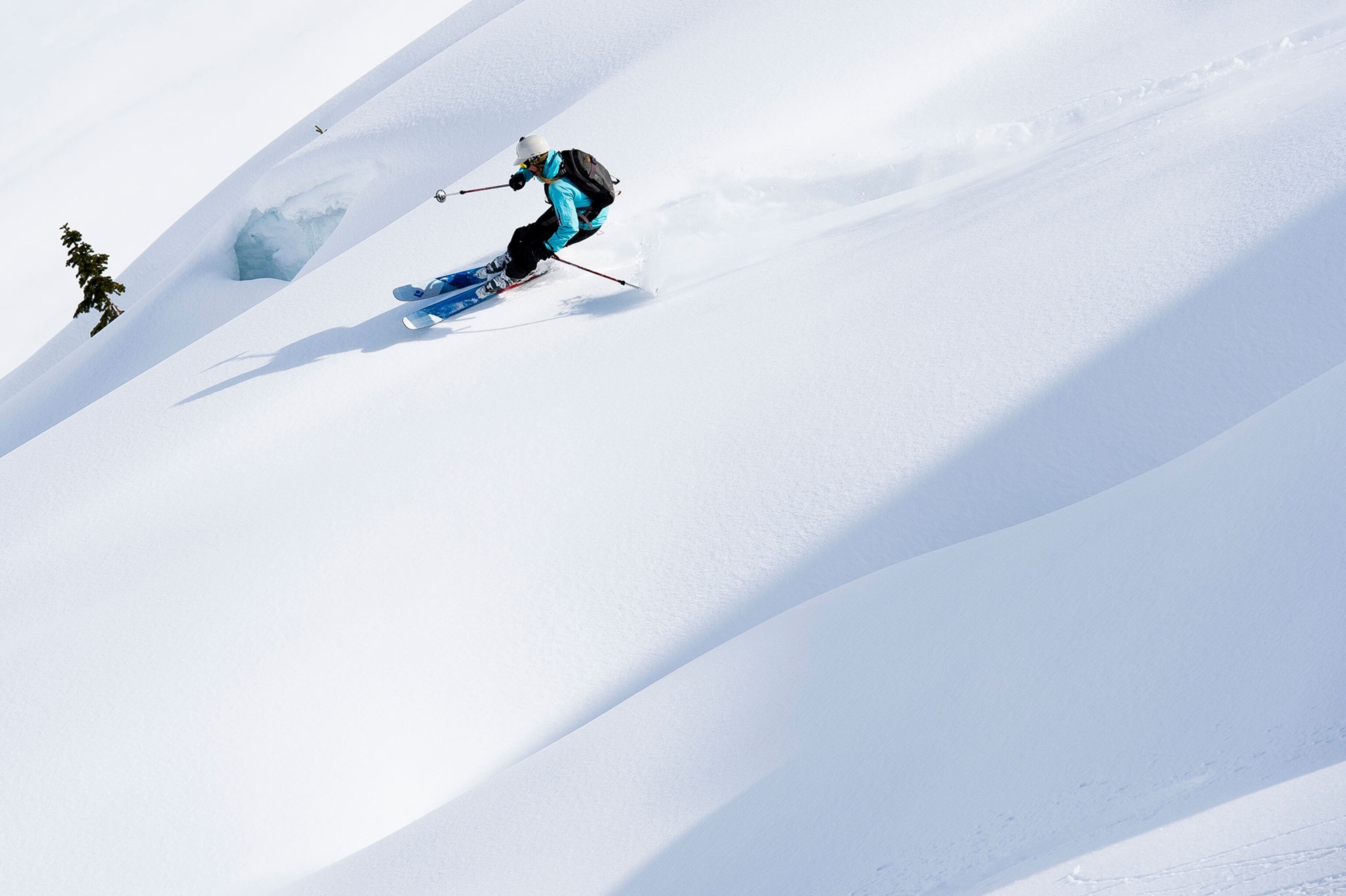 a skier in Revelstoke, Canada