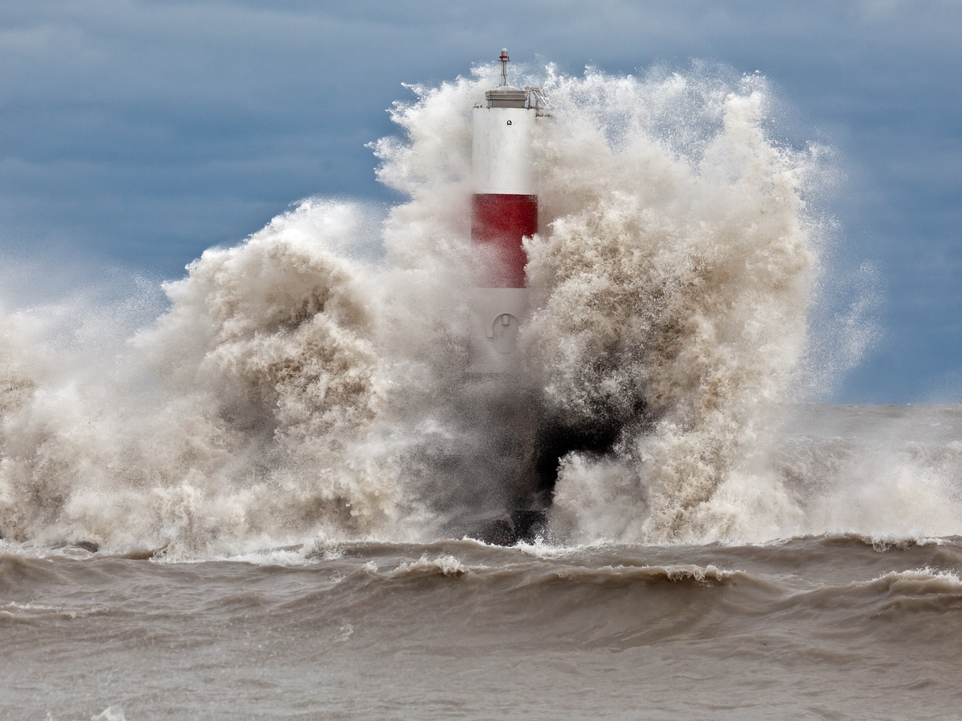 waves on the shores of Lake Michigan in Wisconsin