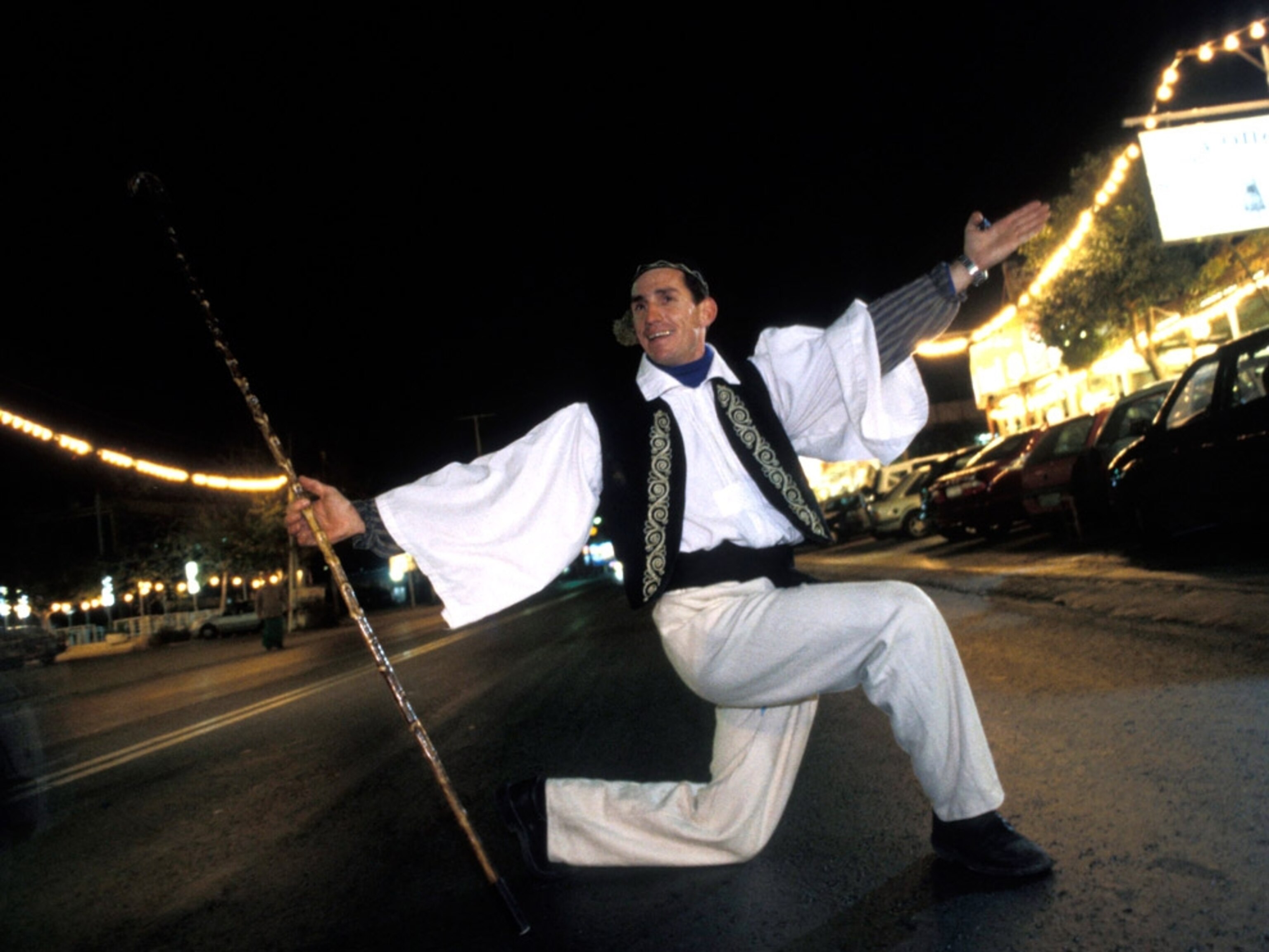 Barker dressed as a tsolias