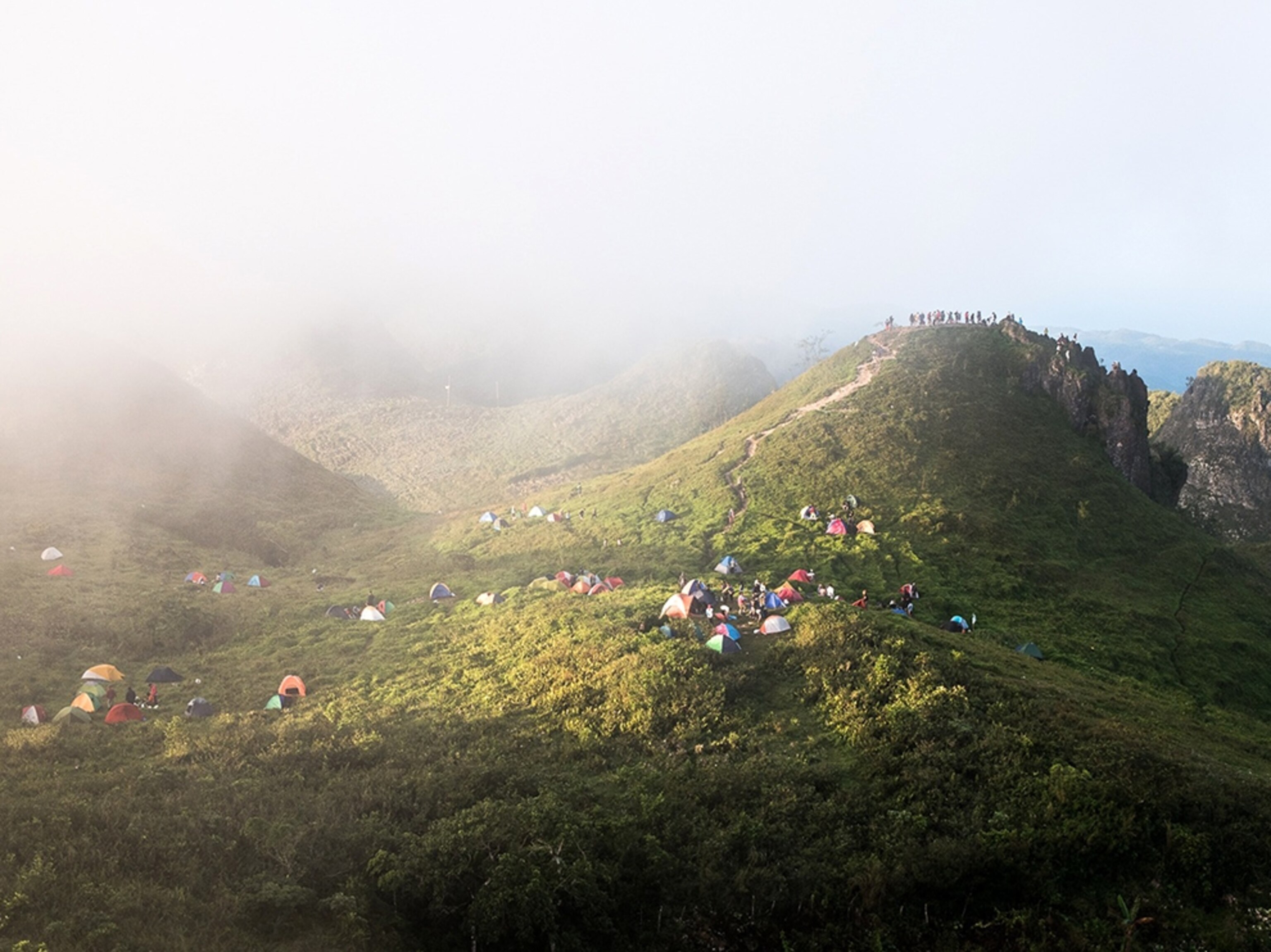 people camping in the Philippines