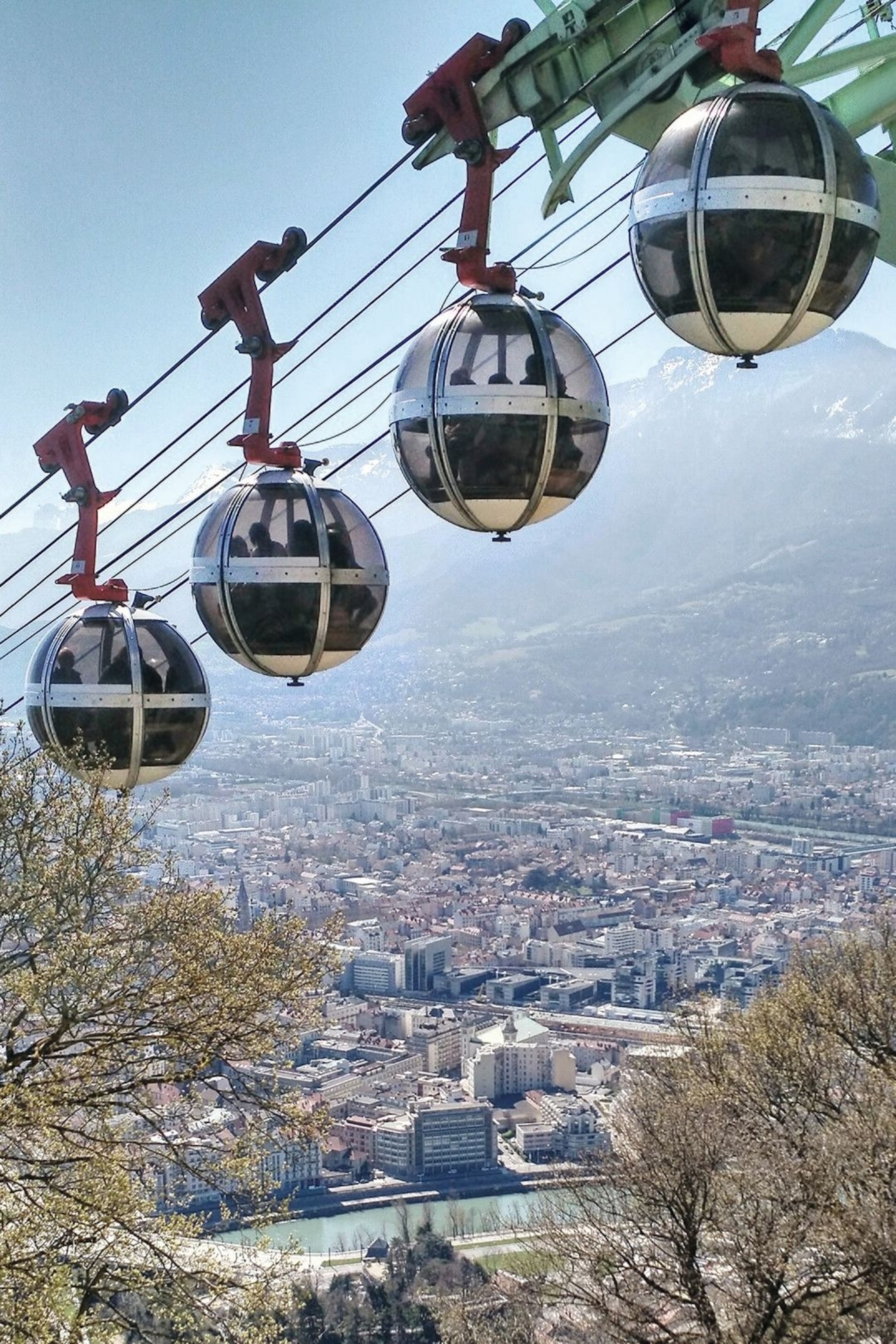 Grenoble-Bastille cable-cars.
