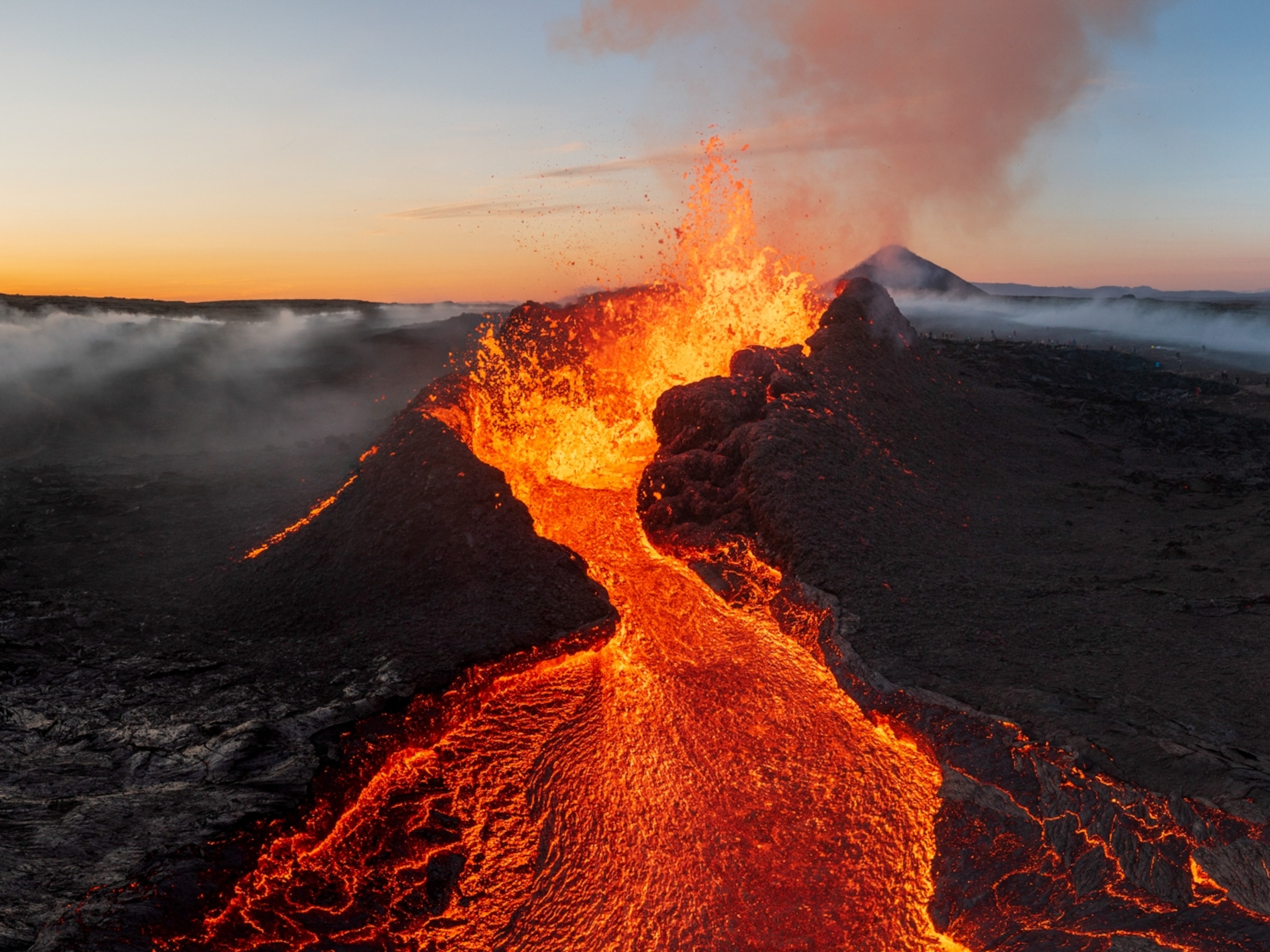 tourist trapped on volcano