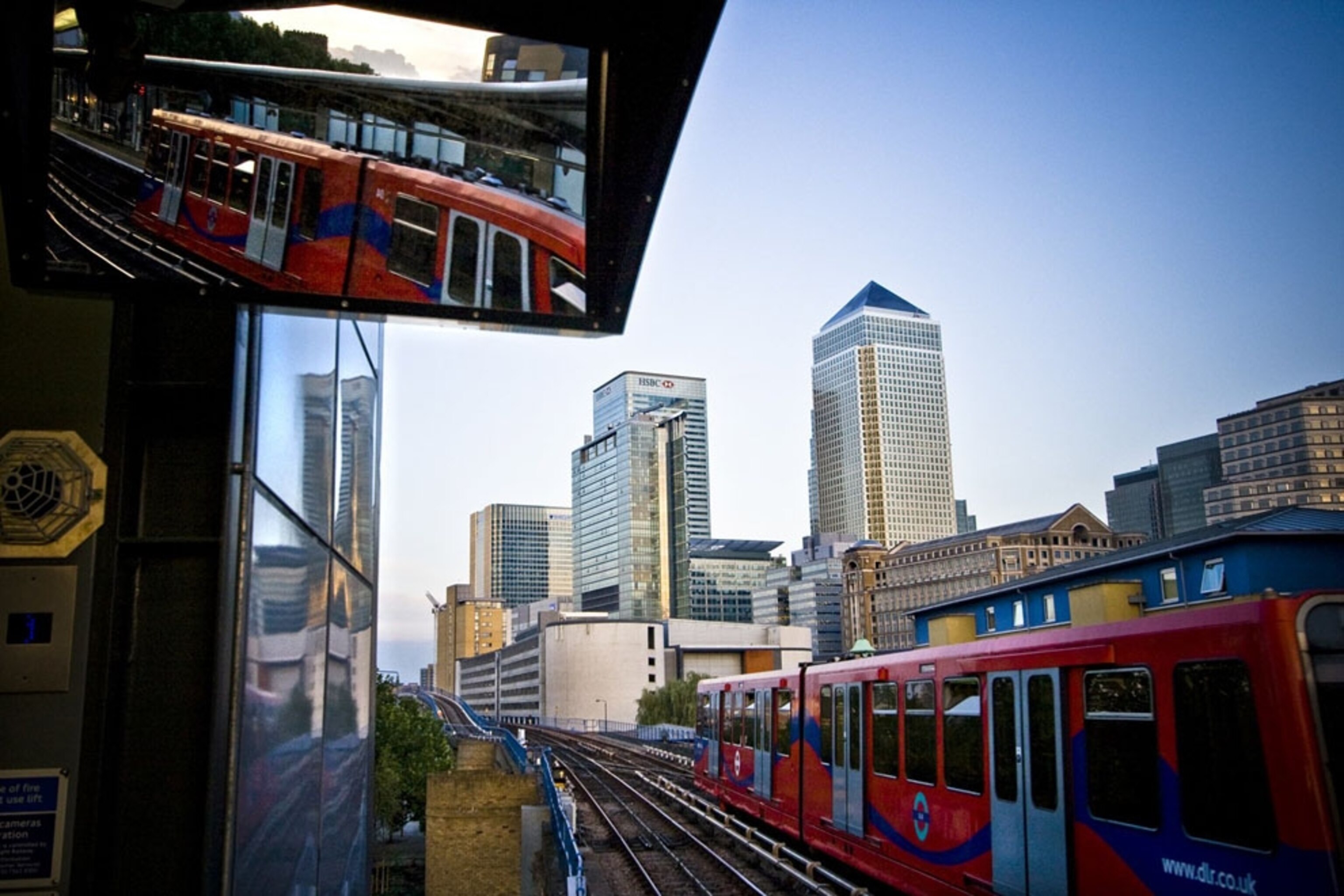 London Tube tracks outside