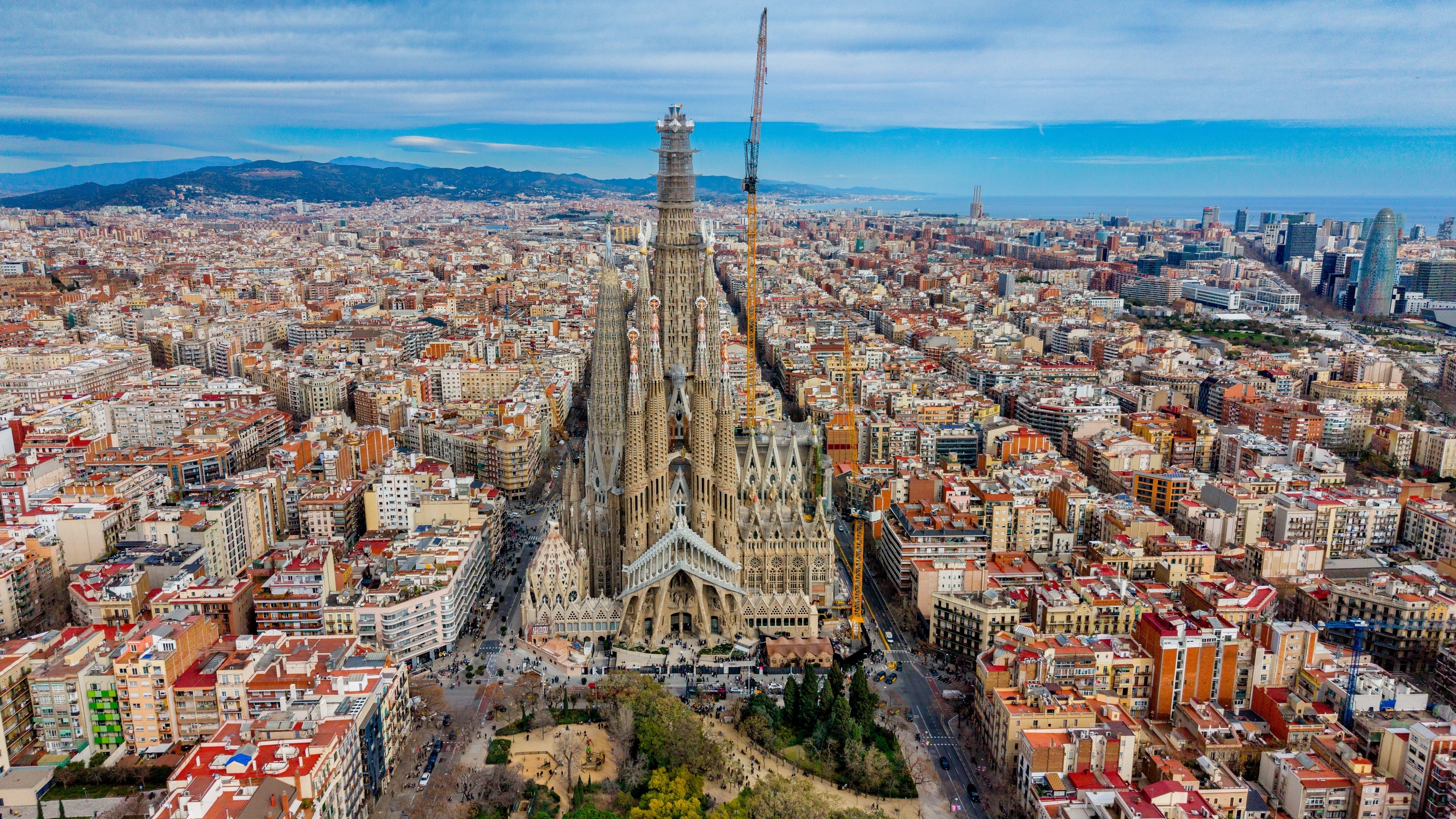 Aerial Shot of Sagrada Família