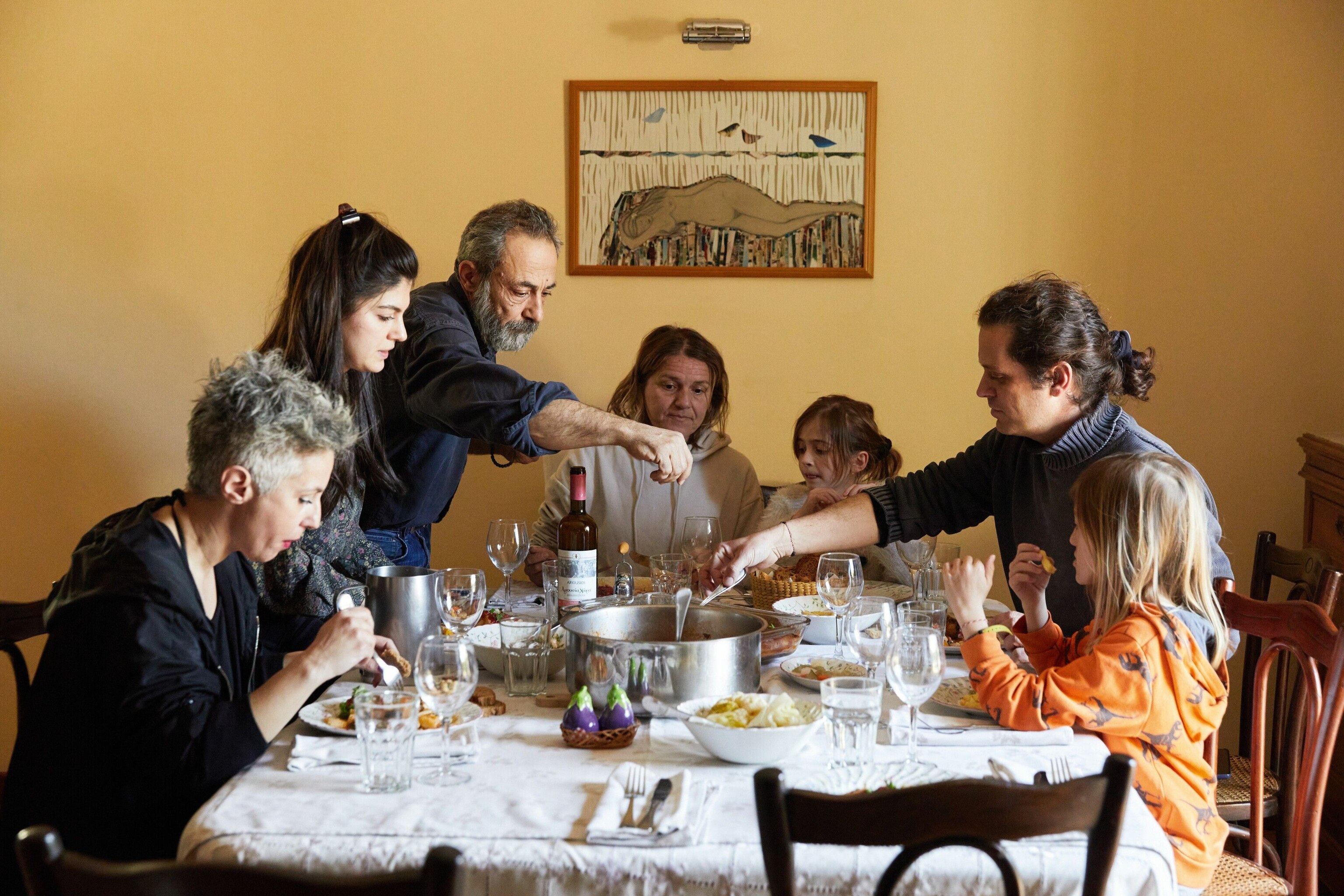 Lunch is served in the dining room at Perleas Mansion.