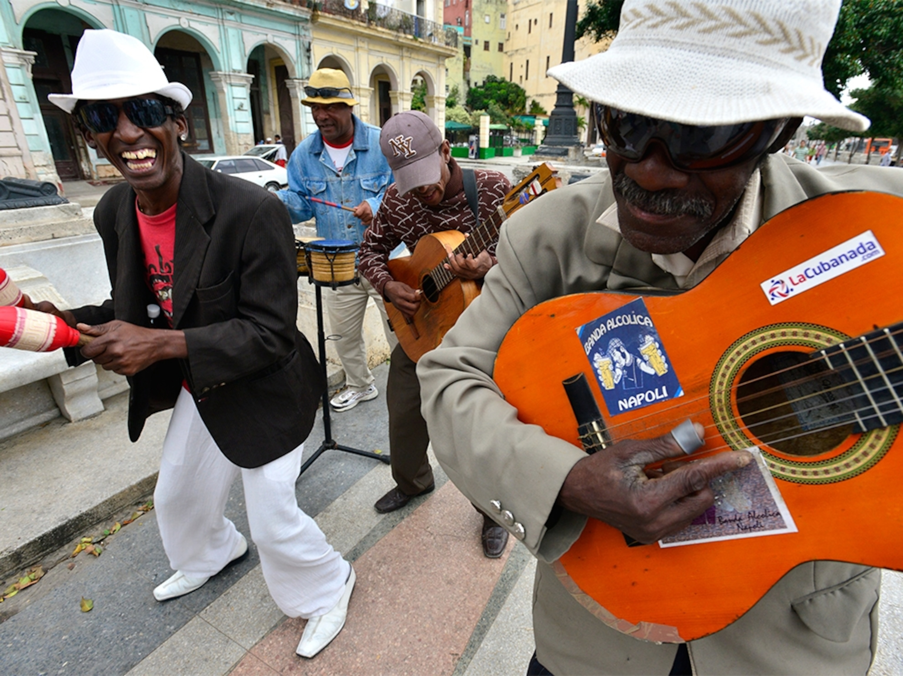 musicians playing in Paseo del Prado, Havana, Cuba