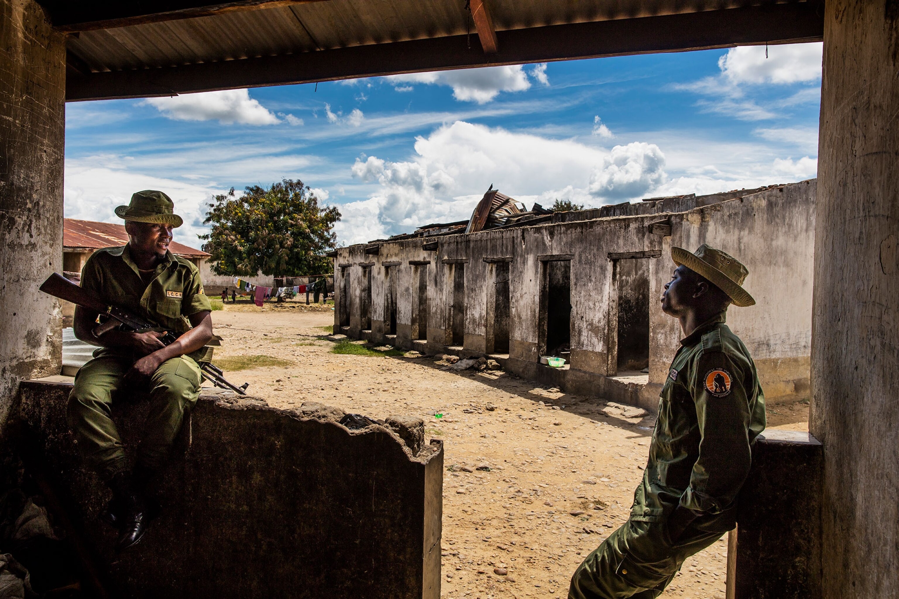 rangers outside Rwindi basecamp in Rwindi, Virunga National Park