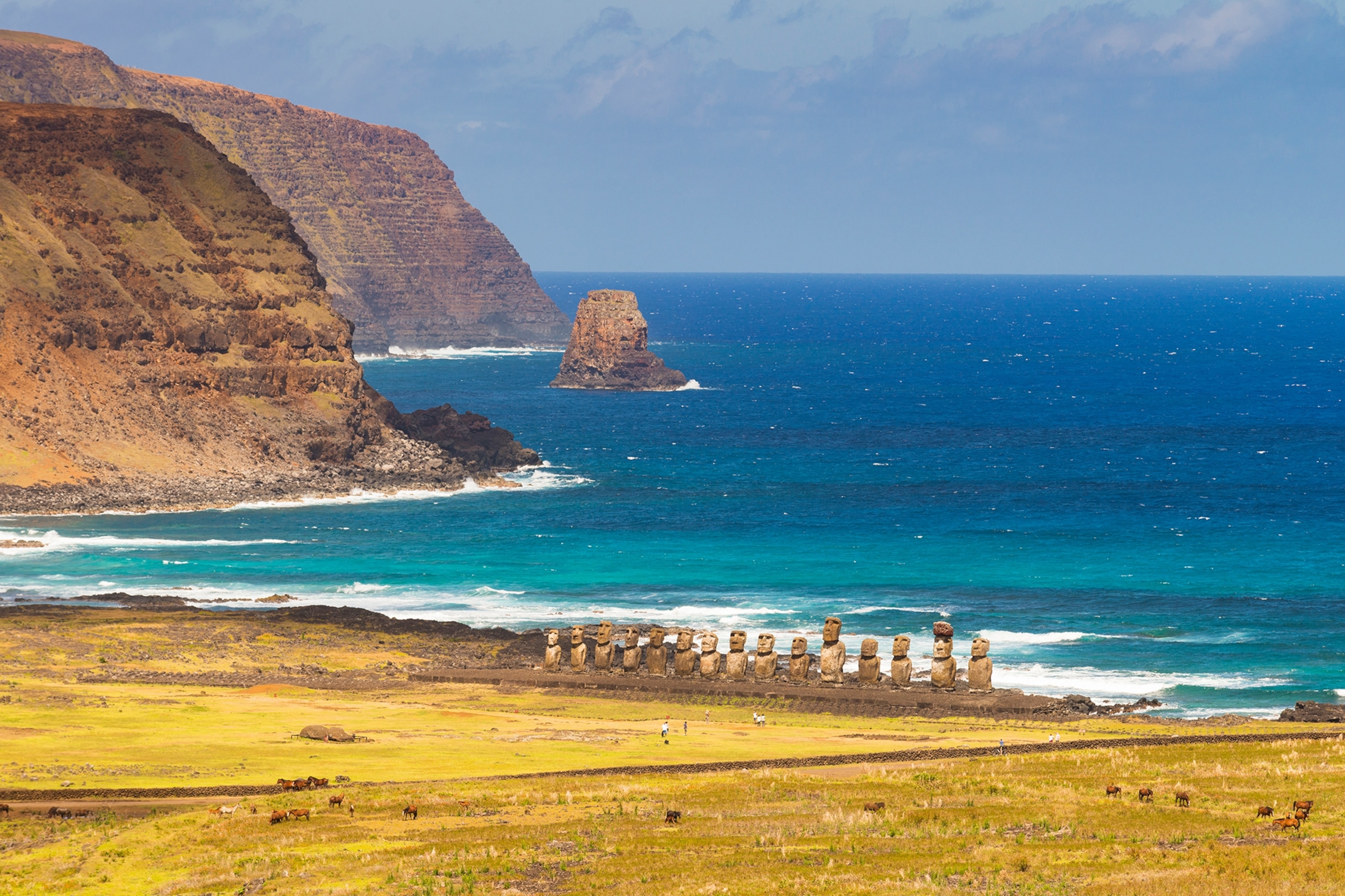 islands landscape in easter islands