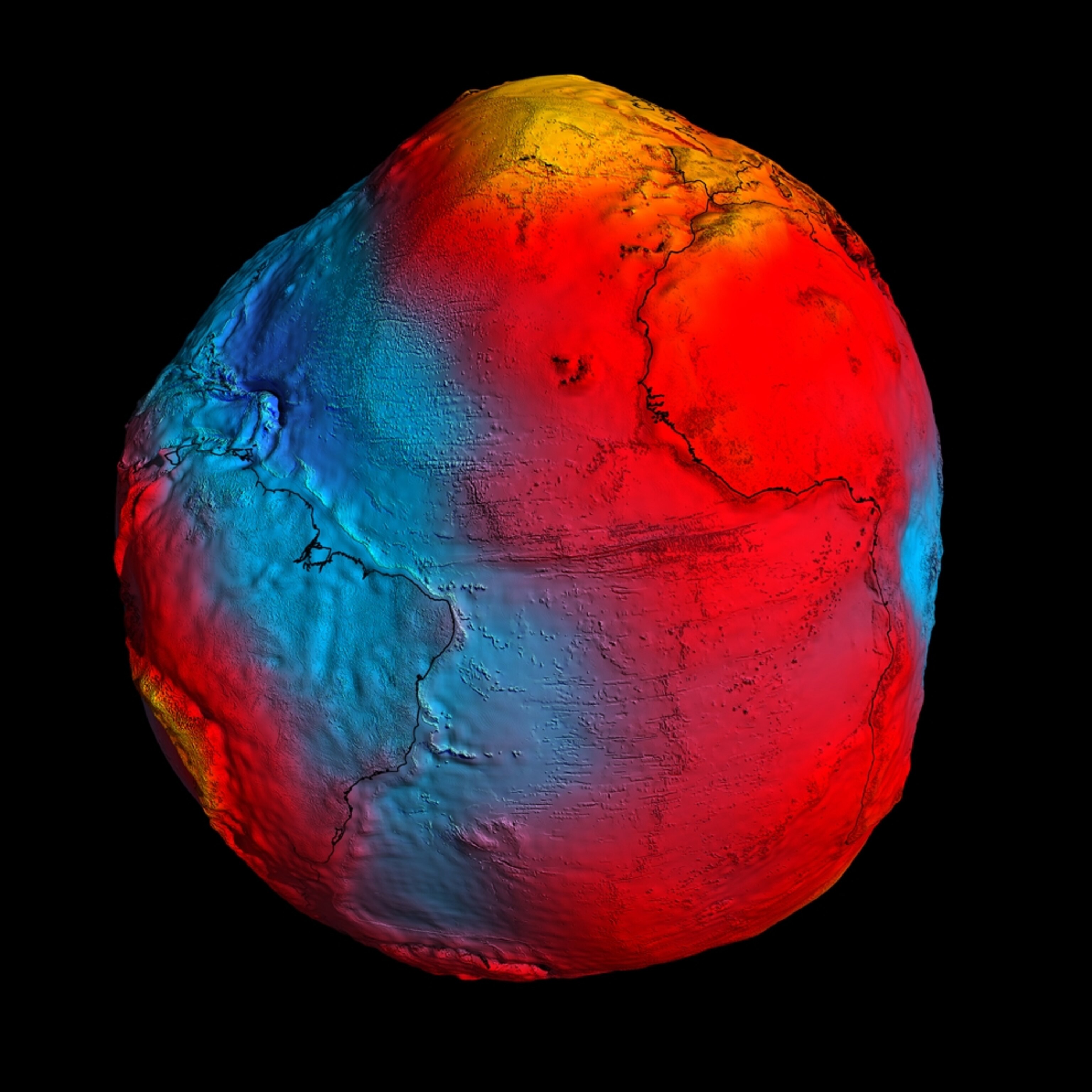 New Gravity Map Reveals Lumpy Earth