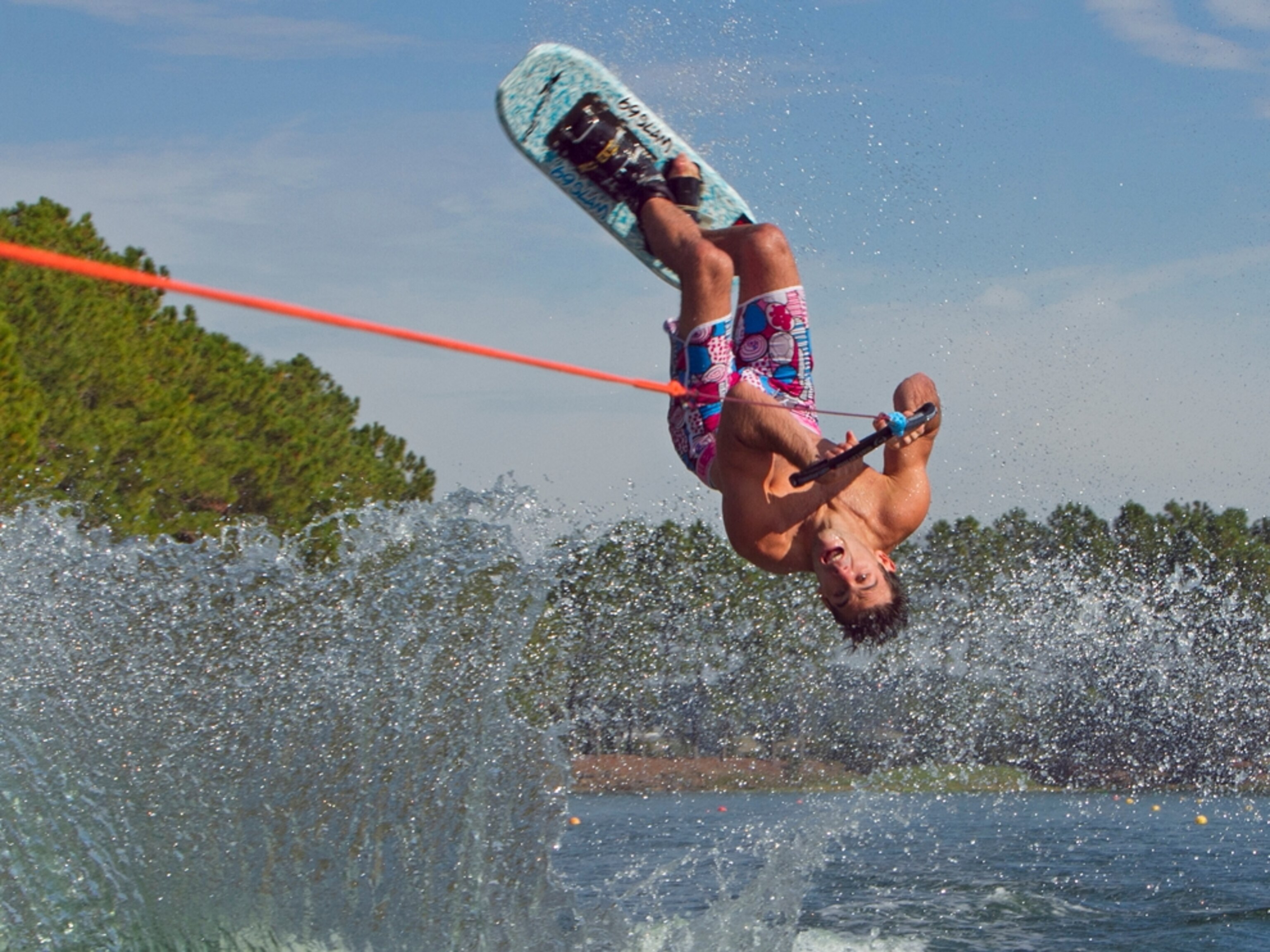 a waterskier in mid-air in Clermont, Florida