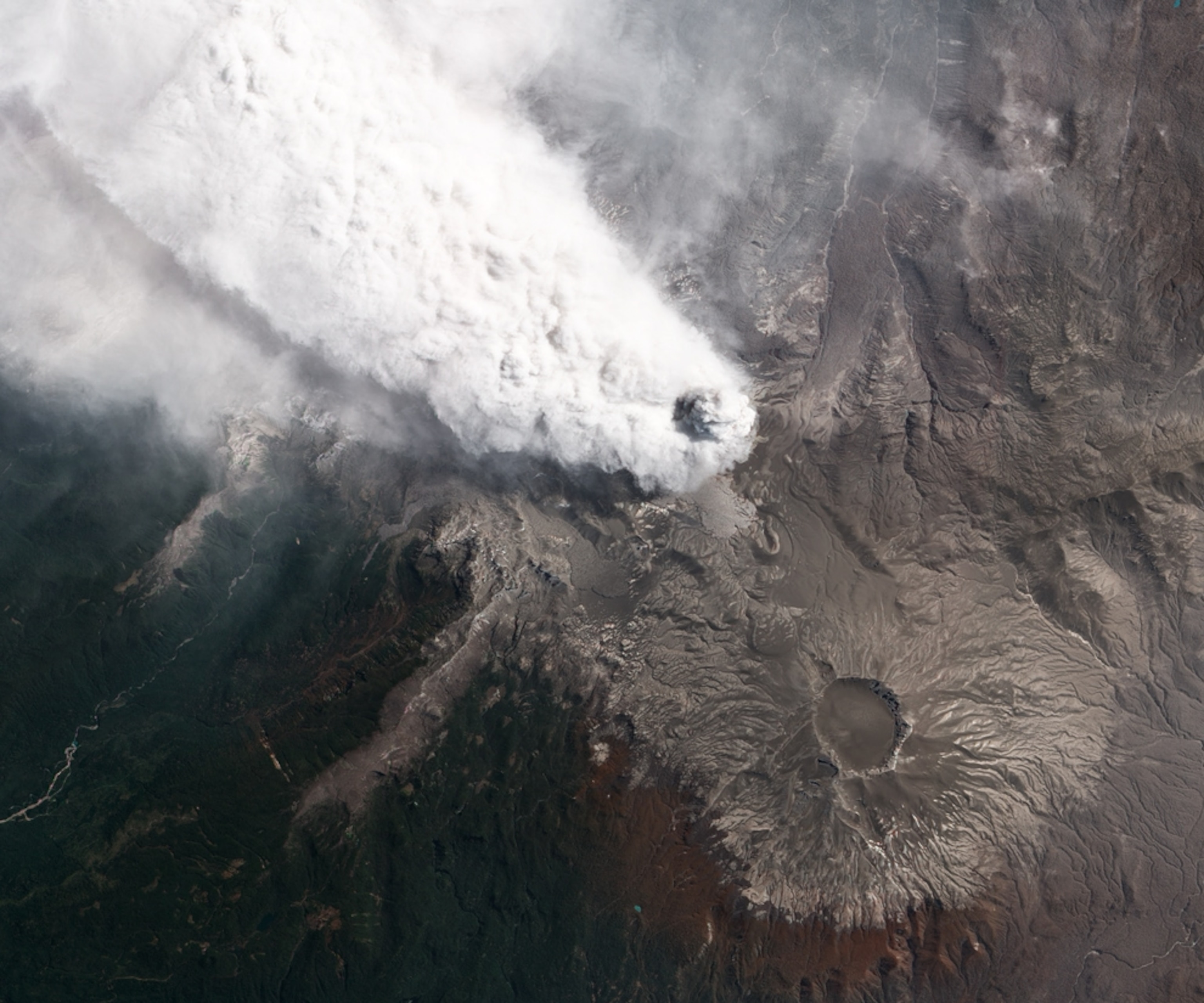 Volcano picture: A satellite image of the plume of ash coming from a Chile volcano