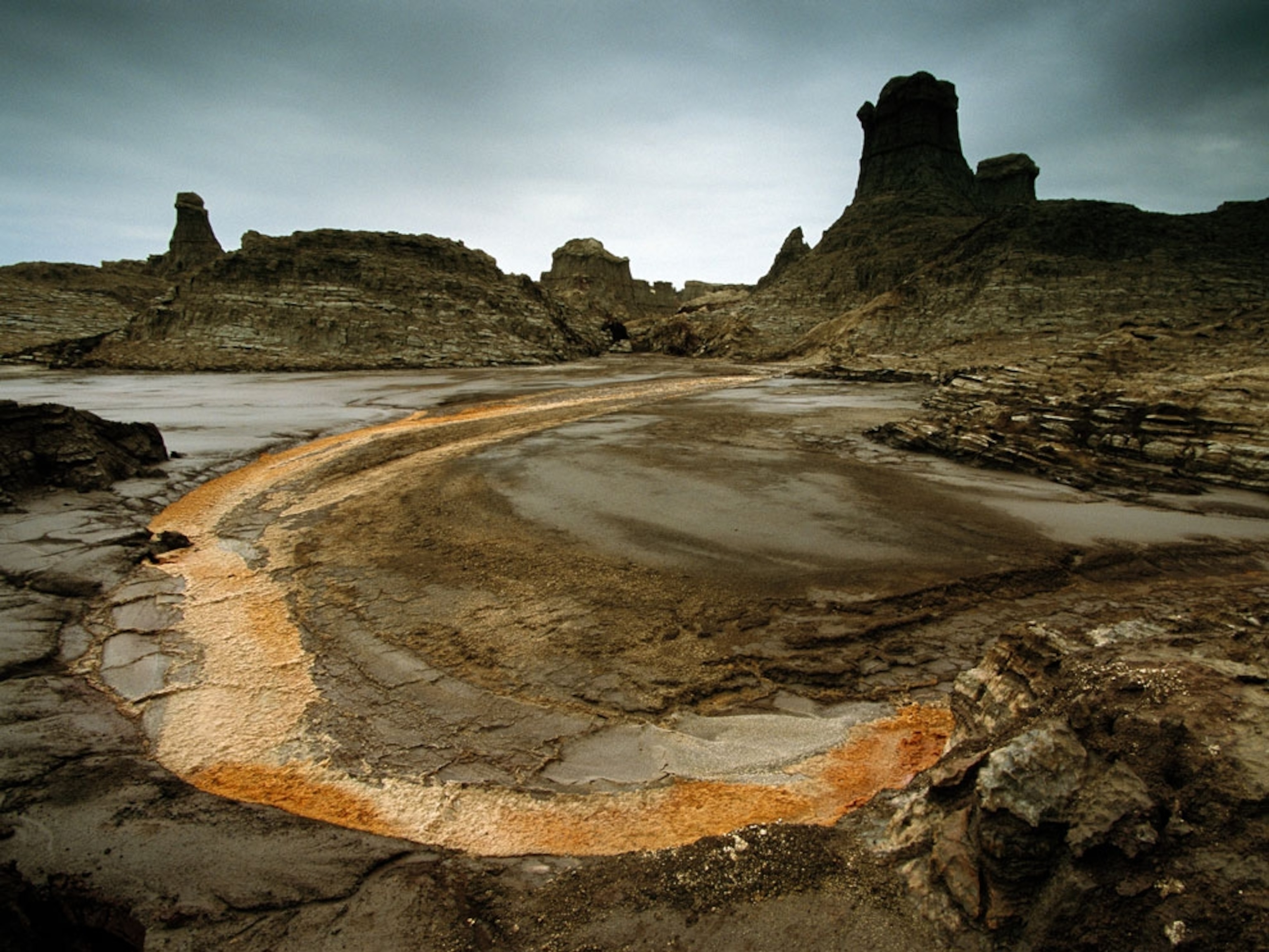 Salt towers in Danakil Desert, Ethiopia