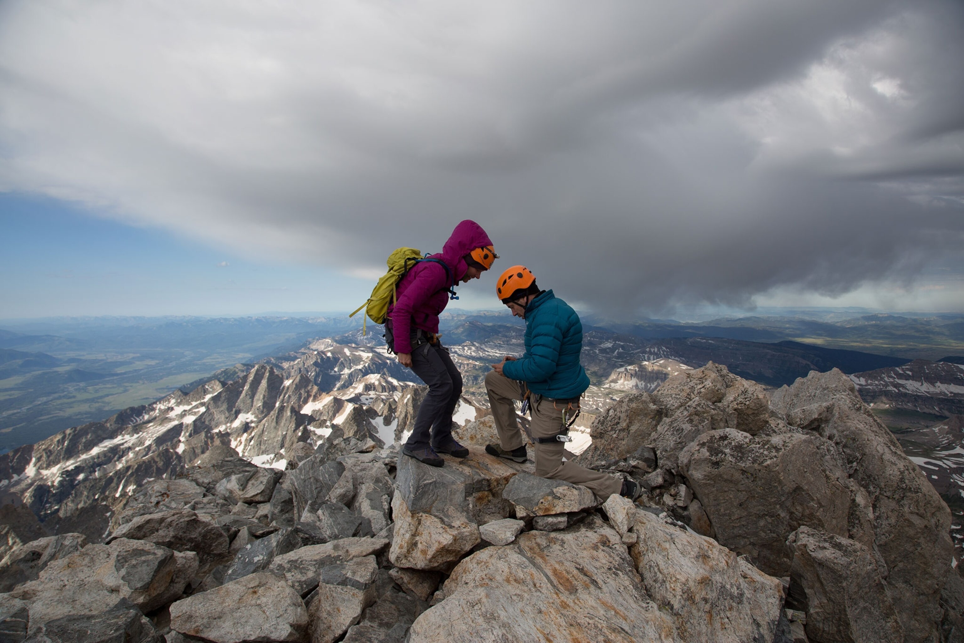 Richie proposing to Ashley in the Grand Tetons and noticing the ring is missing
