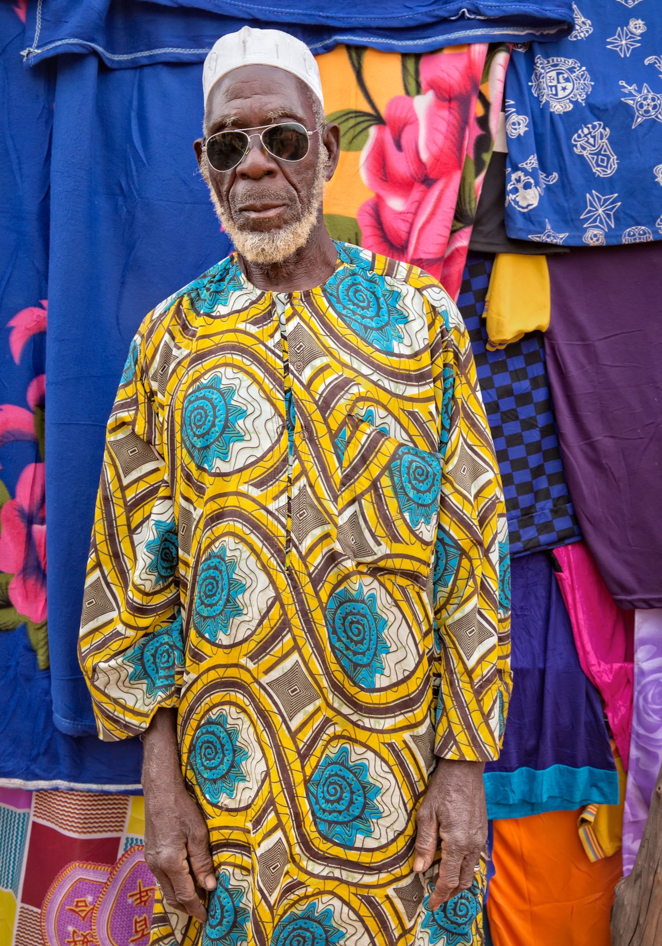 a man at the market in Bereba, Burkina Faso