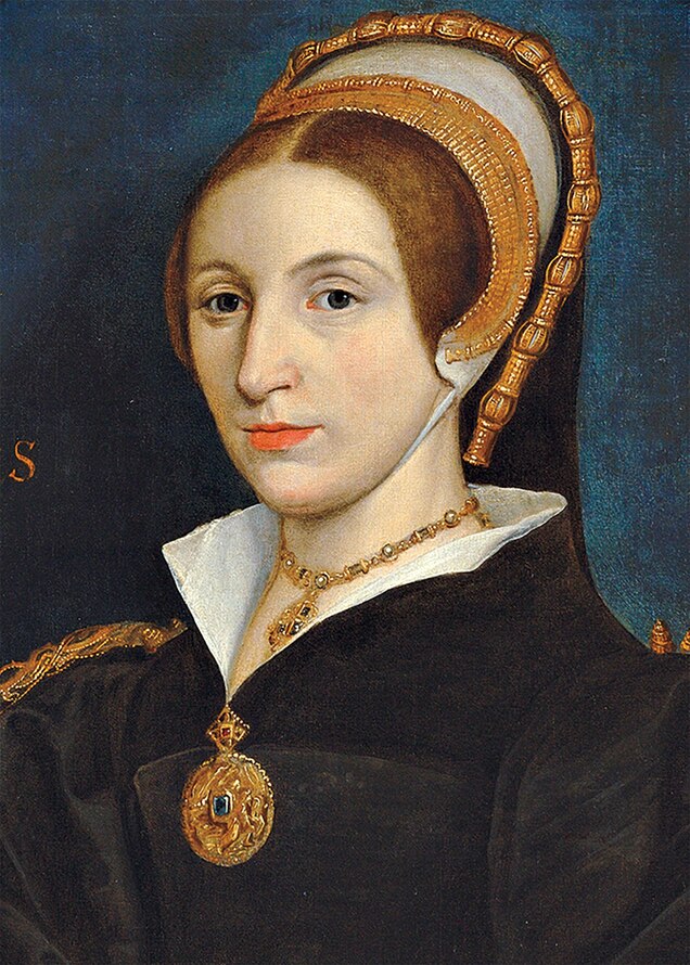Catherine Howard is portrayed in an oil painting.