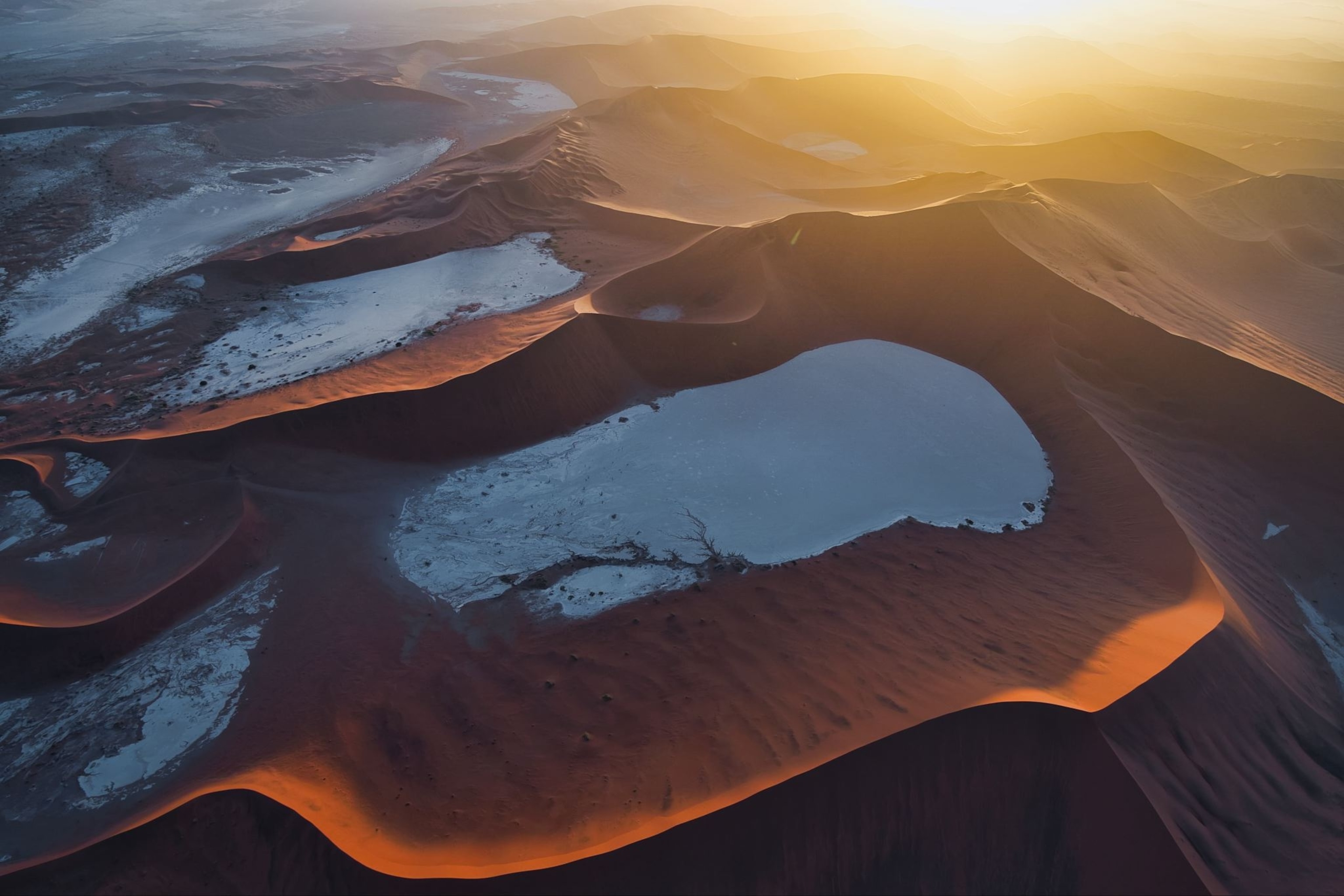 Aerial picture of the Sossusvlei Desert, Namibia