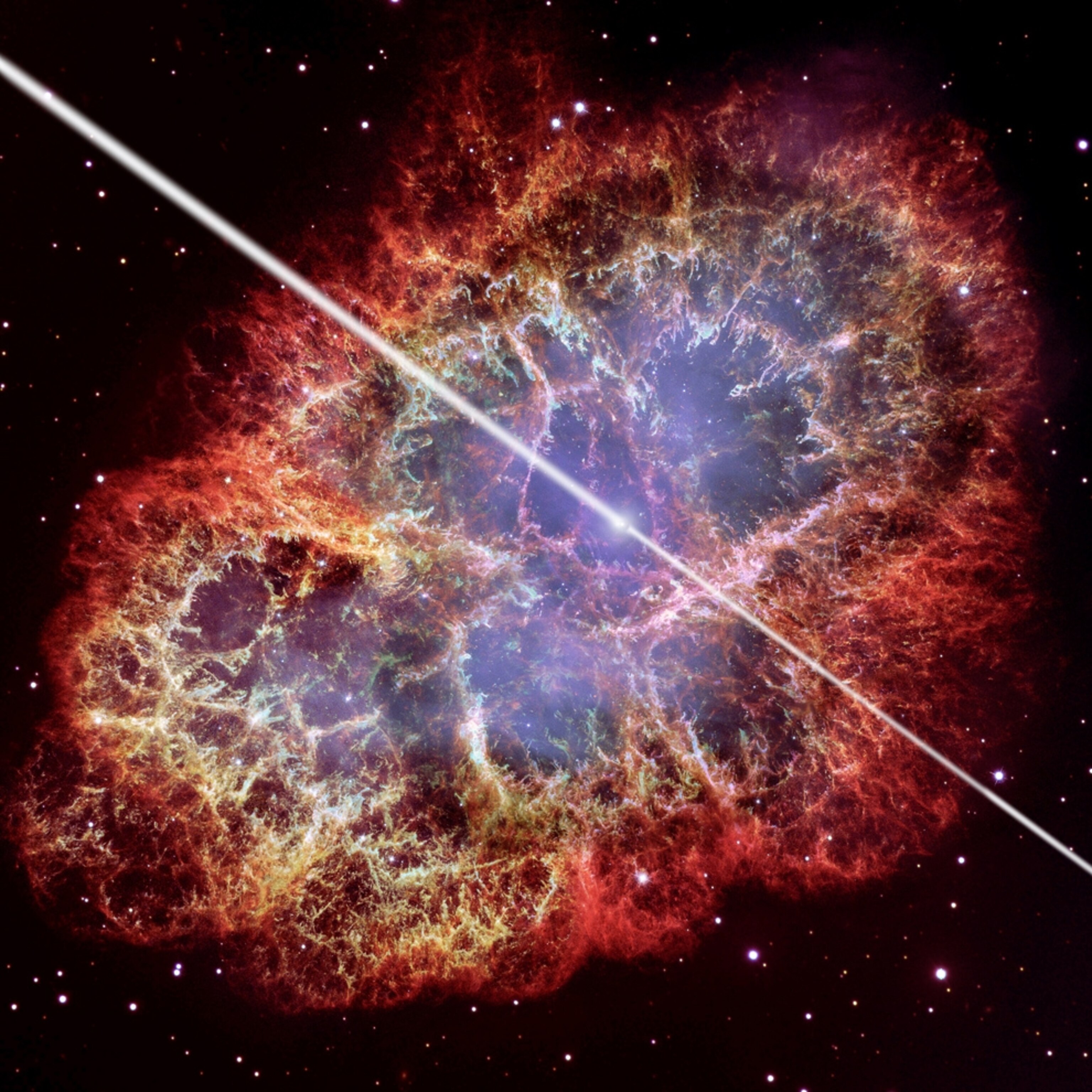 Crab Nebula picture: Pulsar beams sweep through the nebula