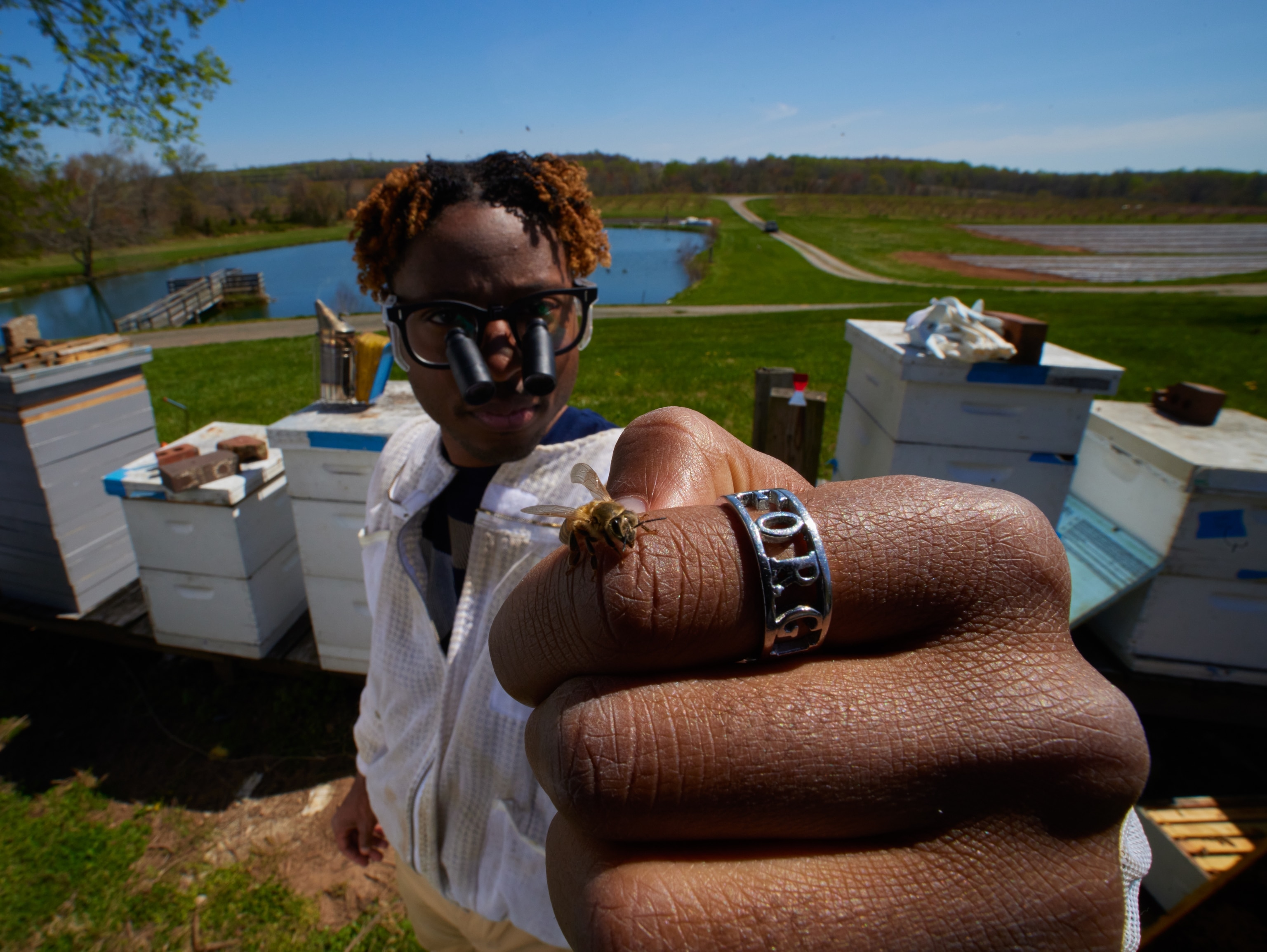 National Geographic Explorer Samuel Ramsey is an entomologist and National Geographic 2022 Wayfinder Awardee. Ramsey’s research on the decline of honey bees has taken him around the globe to better understand how pollinator pandemics start – and how they can be stopped.