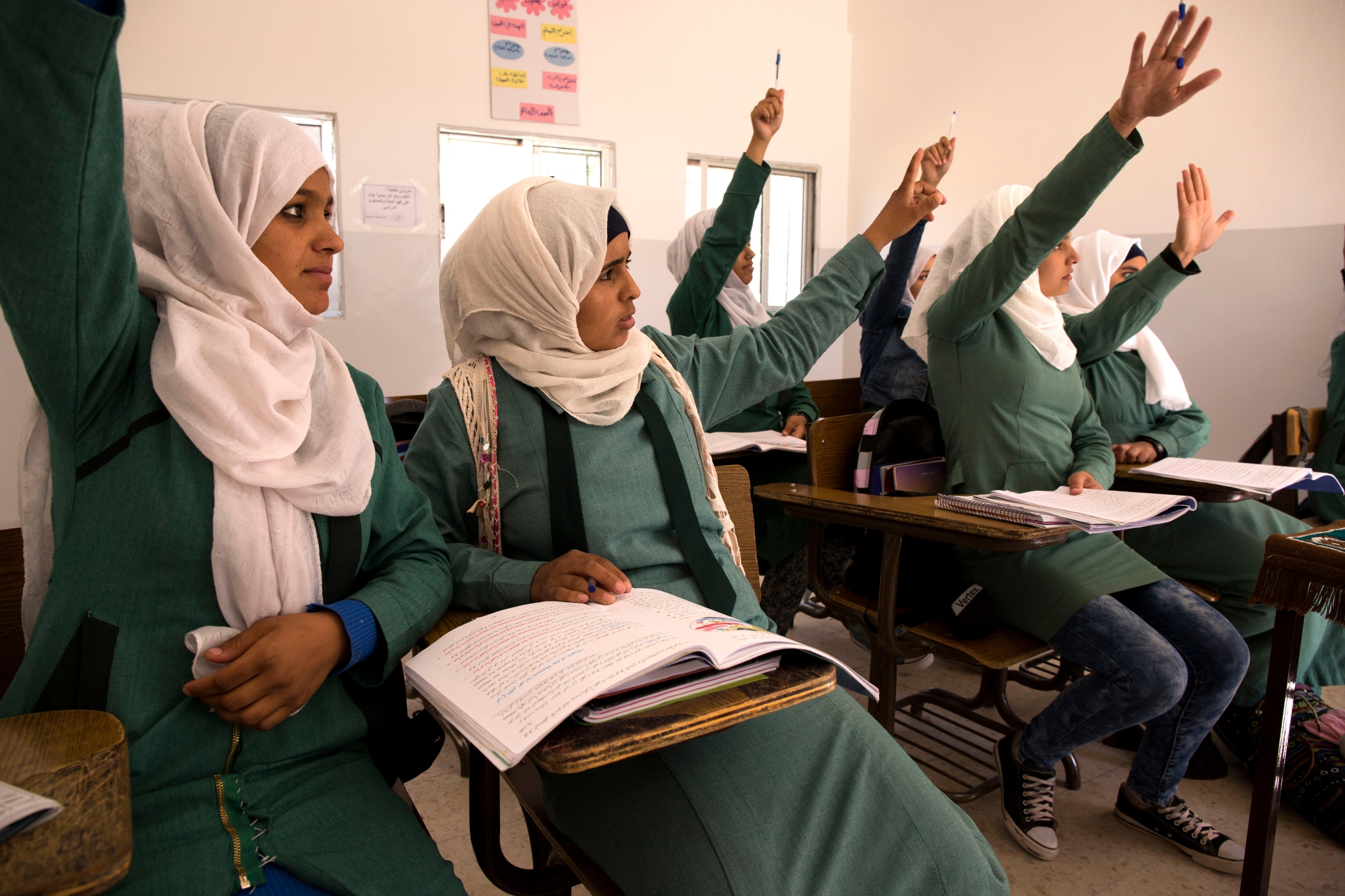 school children in Petra, Jordan
