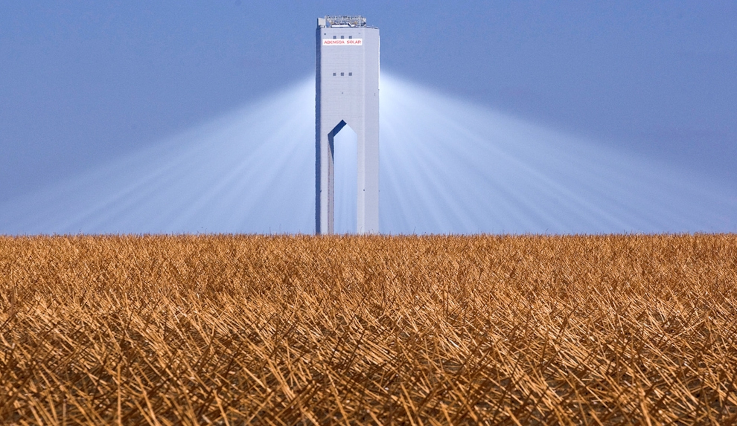 A solar concentration tower in Spain.