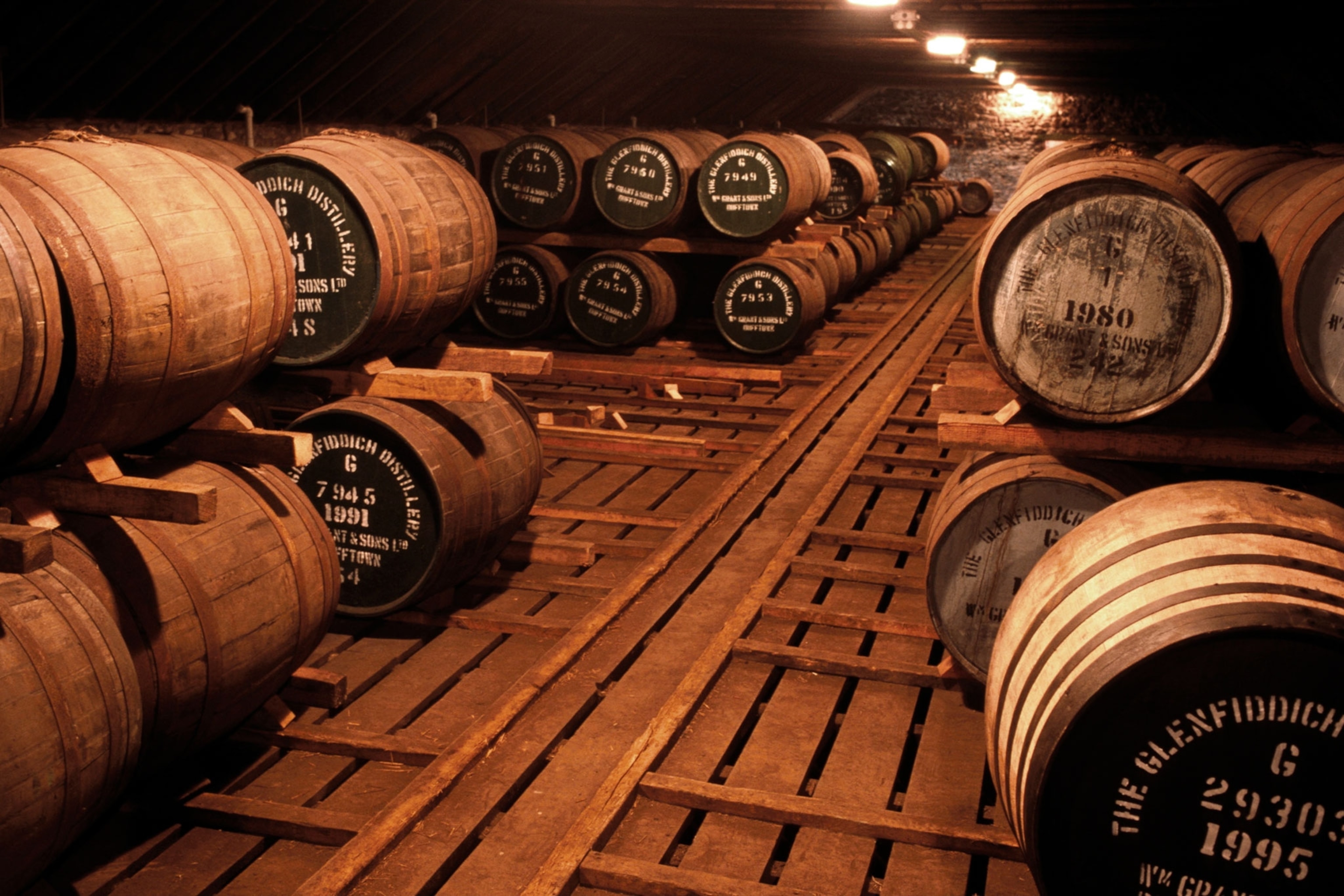whiskey barrels in Scotland