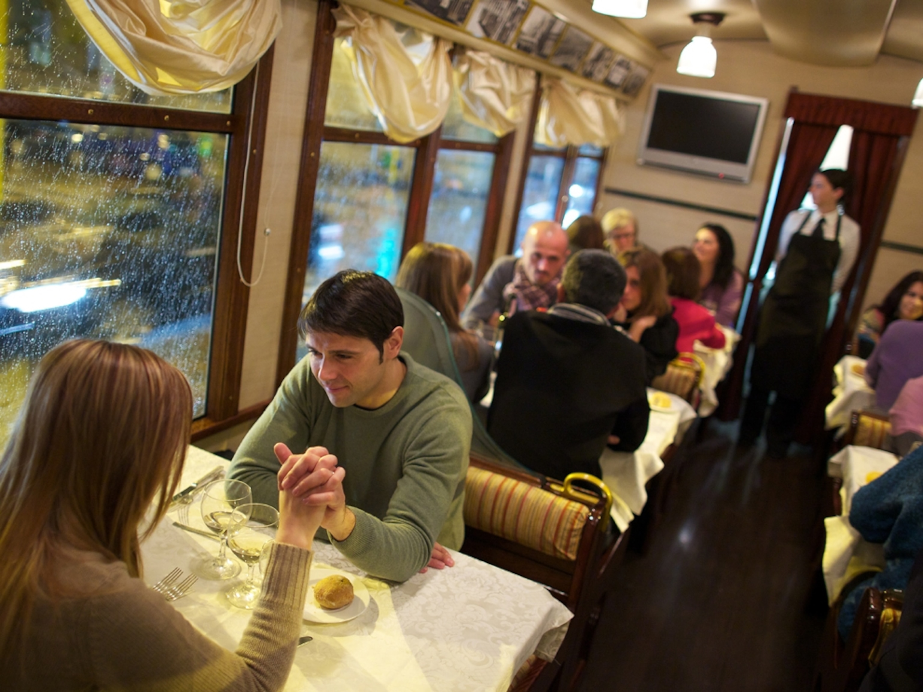 Two dining trams Milan