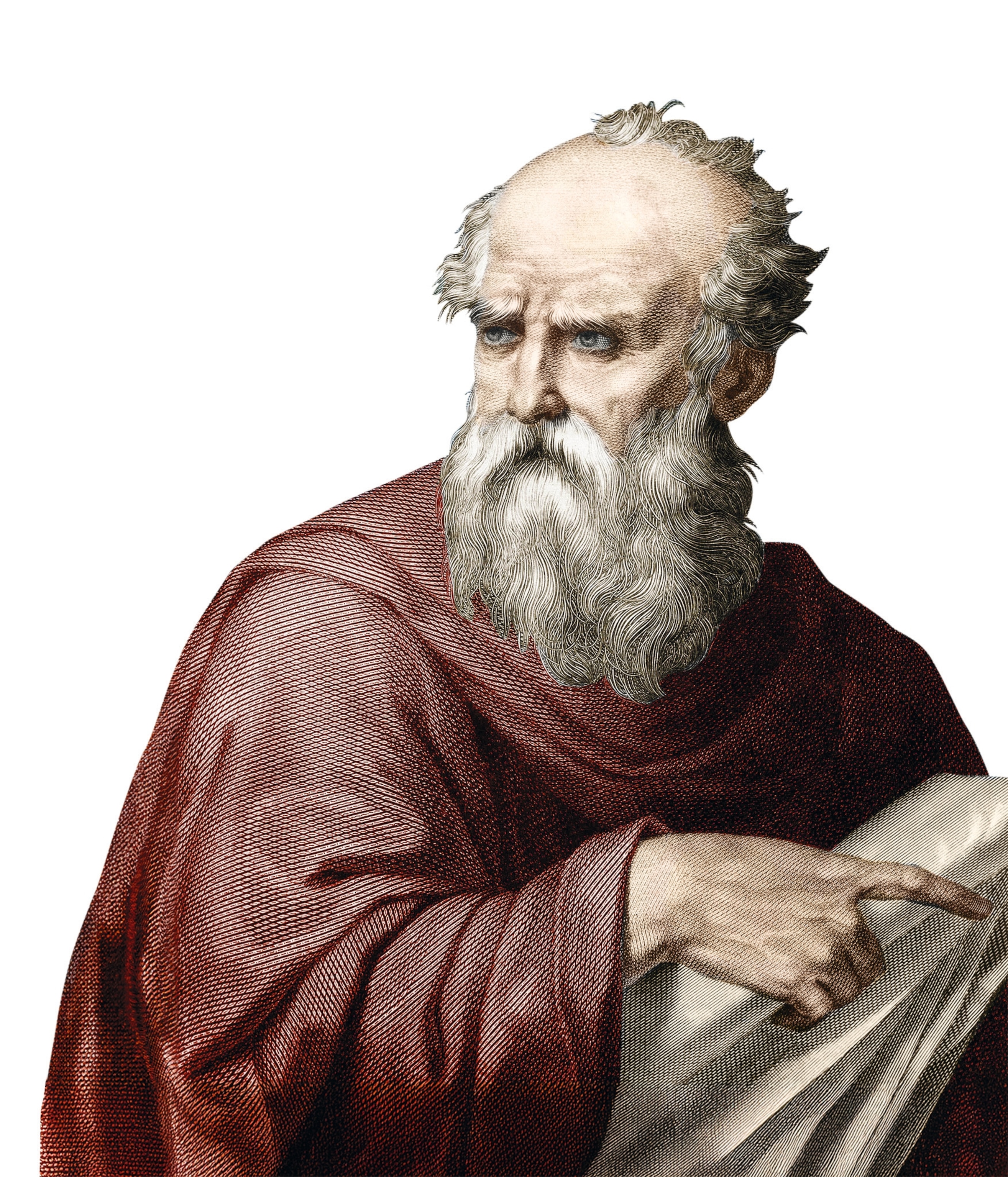 A colorized engraving of the Roman architect and engineer Vitruvius.