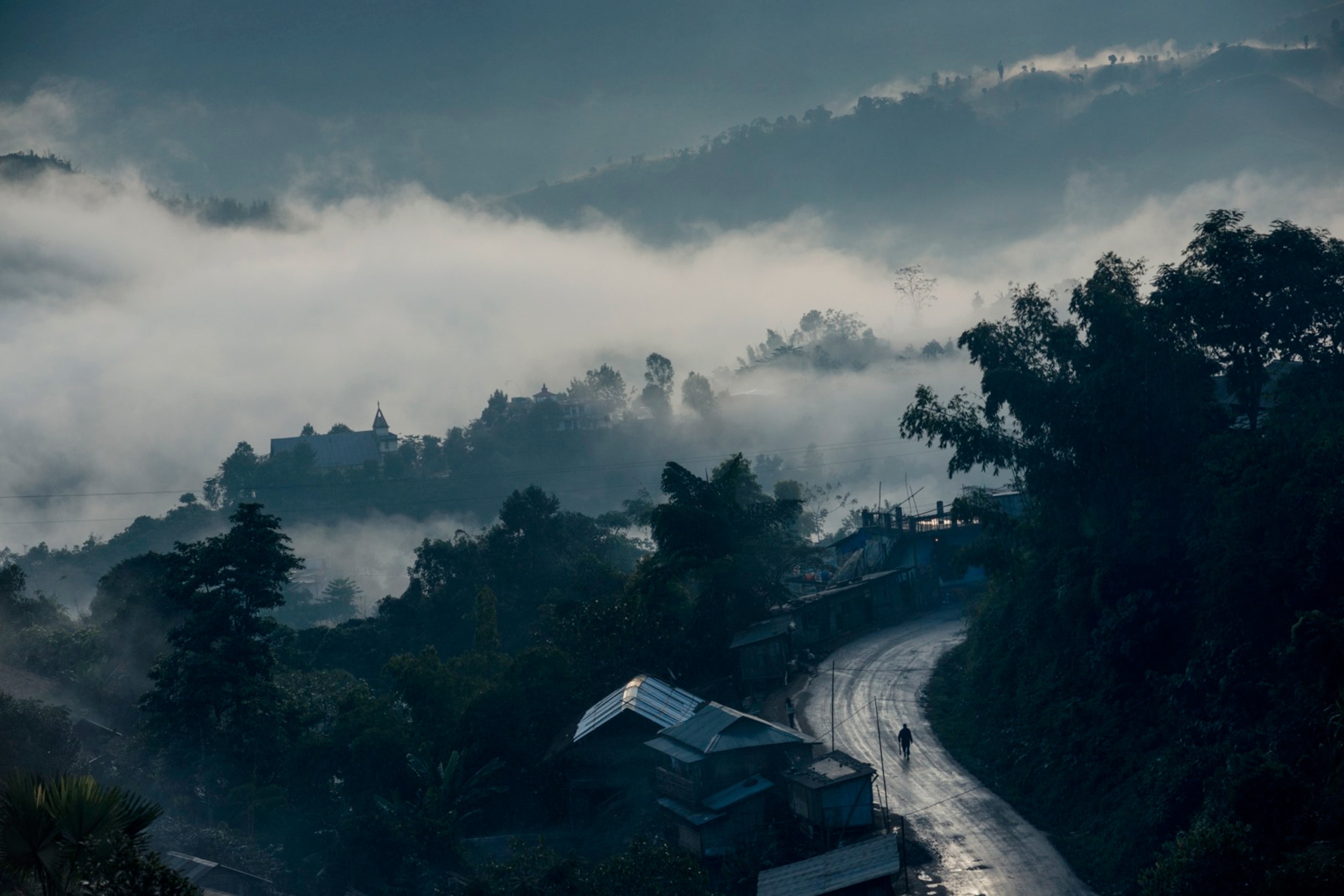 fog over Mon in Nagaland