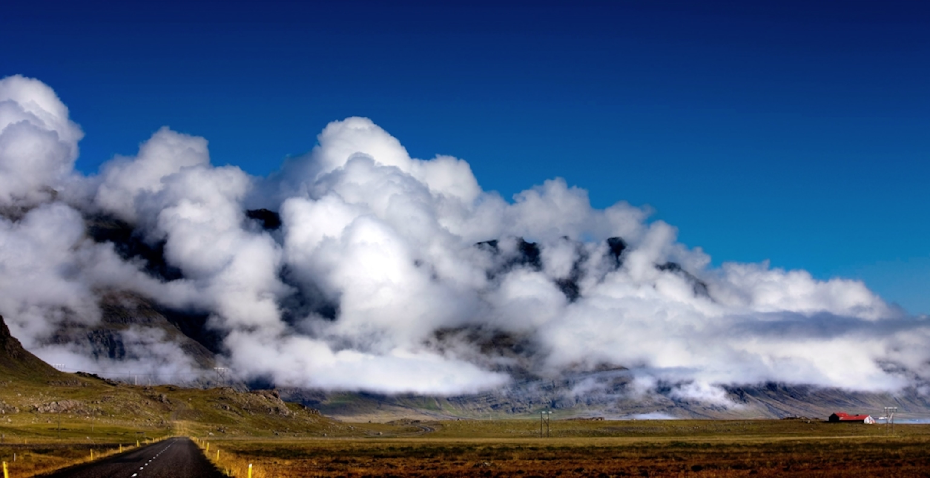 clouds over Ring Road, Iceland