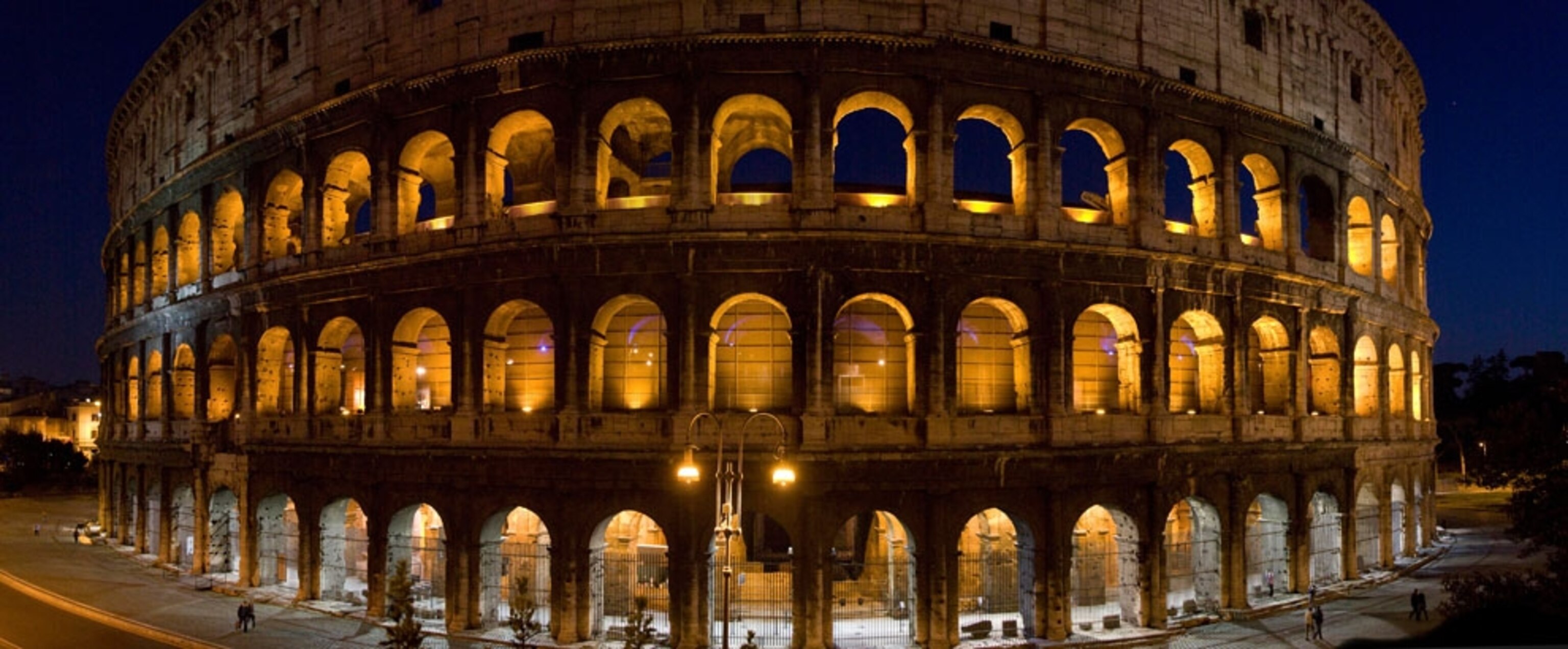 Rome Colosseum at night