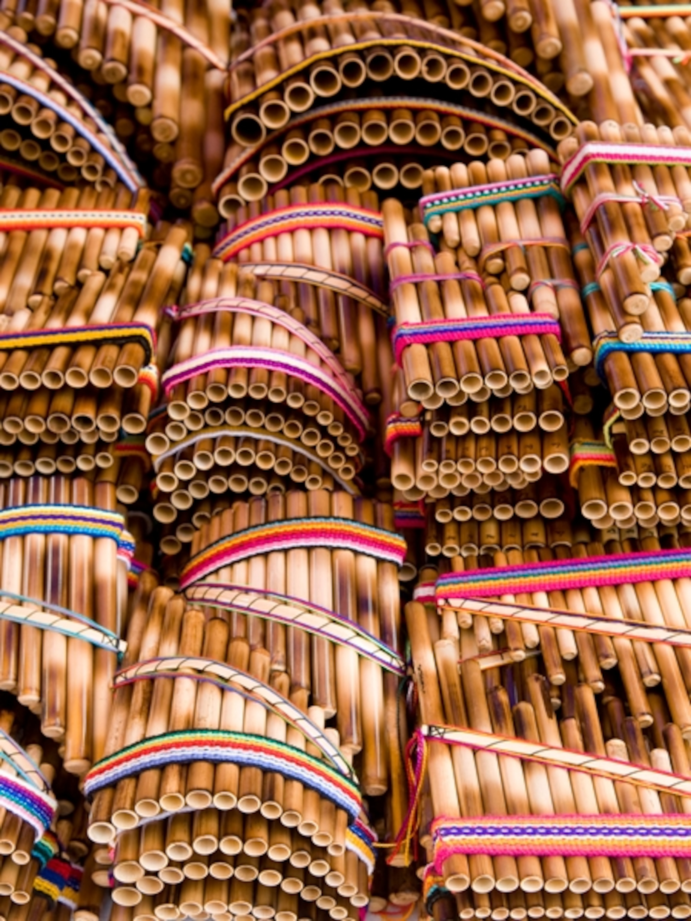 Zampanos at the Otavalo Market, Ecuador