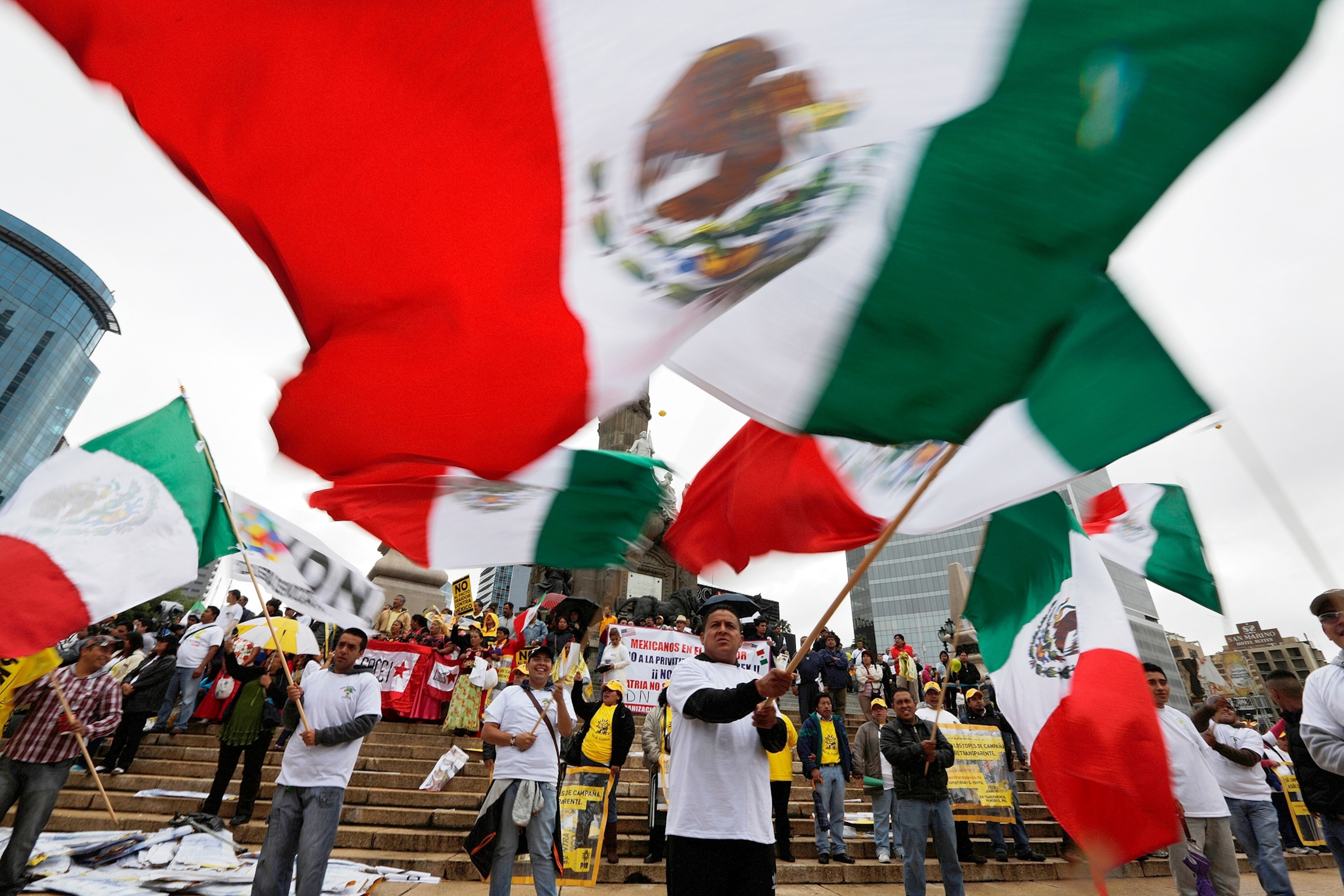 A protest in Mexico City against proposed overhauls to energy sector.