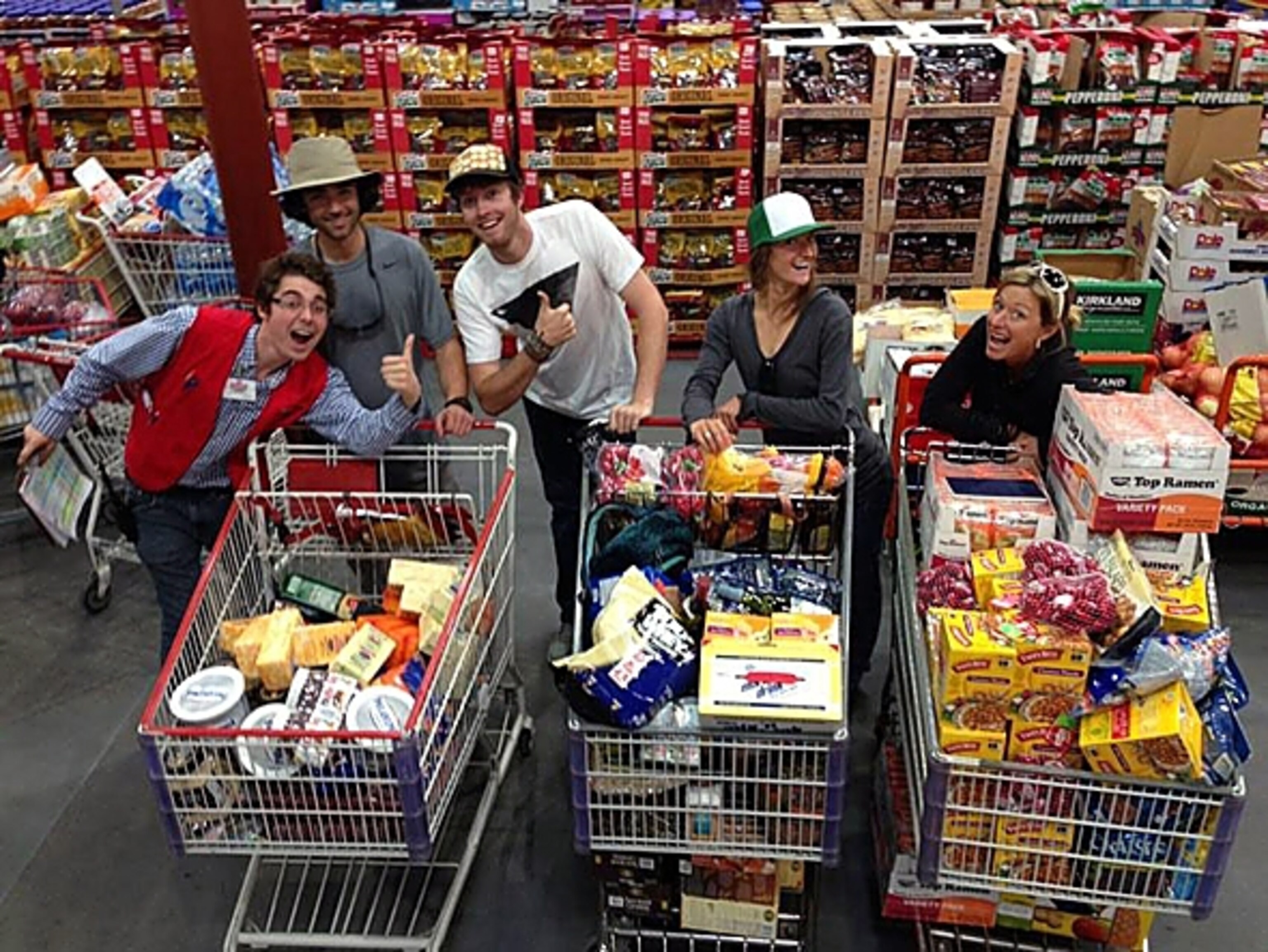 Expedition food run; Photograph courtesy Max Lowe