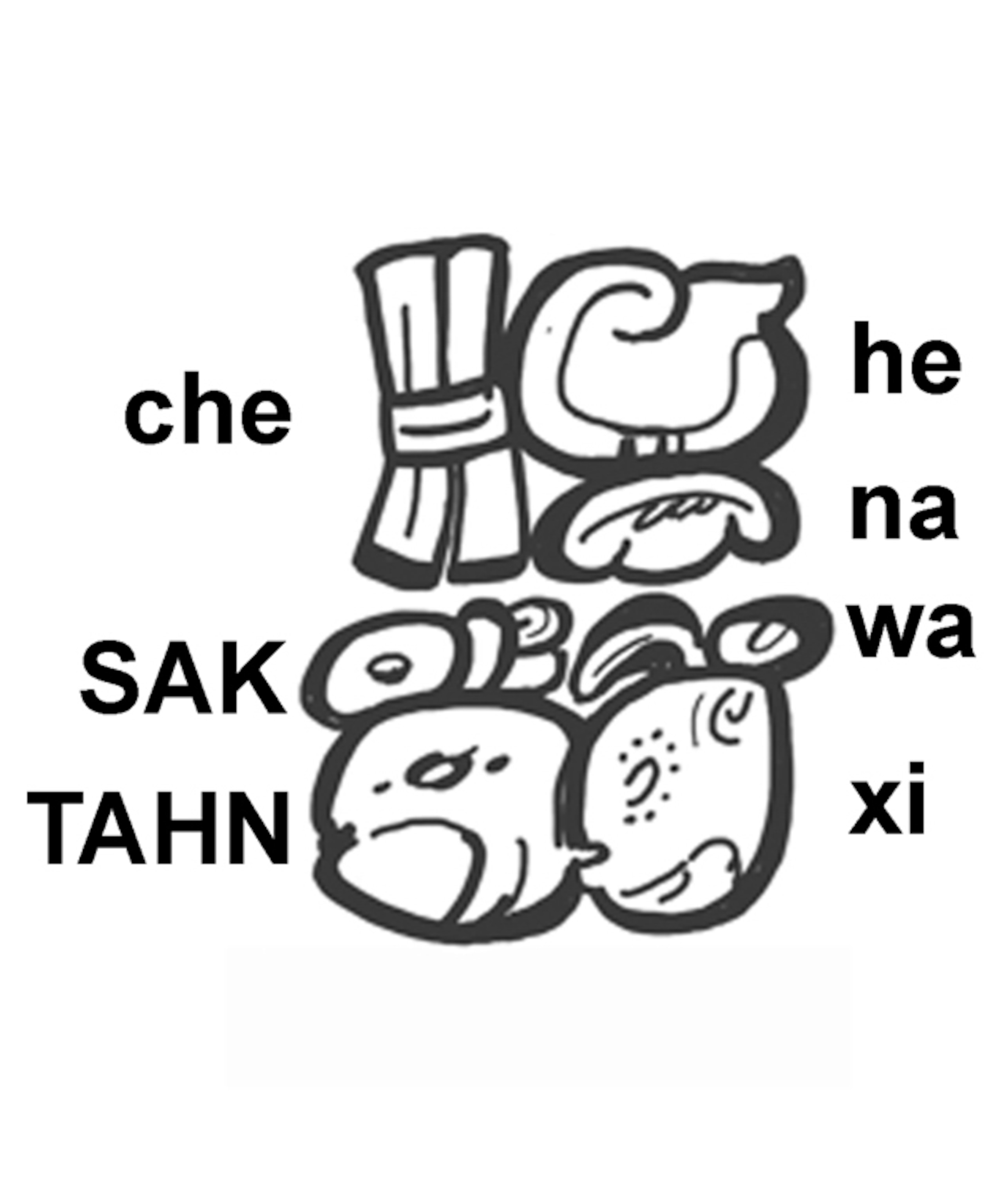 Ancient Mayan glyphs displayed with surrounding text