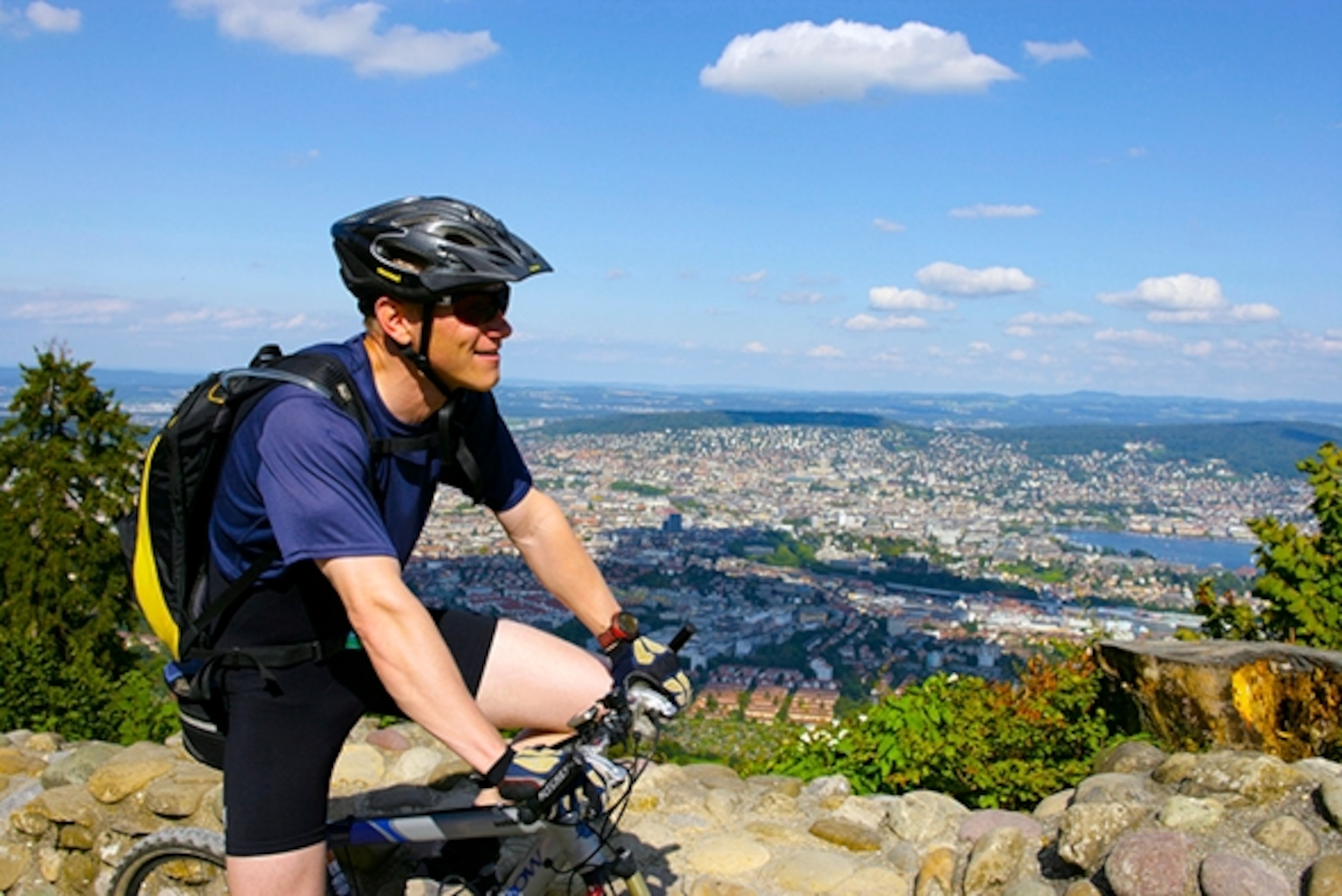 The Uetliberg, part of the Albis chain of hills around Zurich, is a popular cycling spot, offering panoramic view of the city and its famous lake. (Photograph by Zürich Tourism)