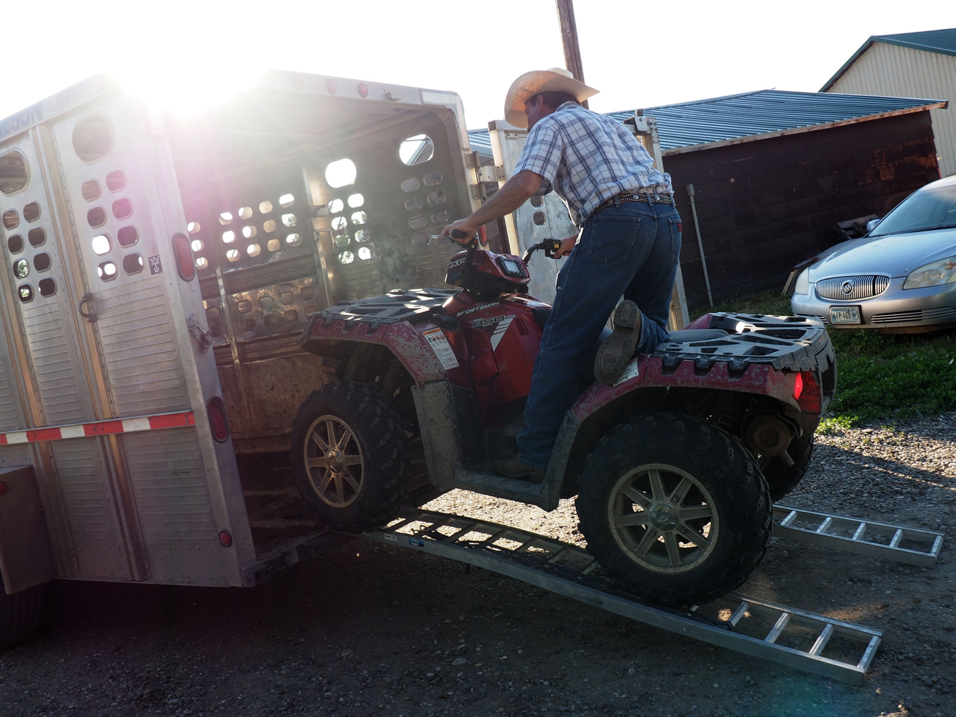 a man on an ATV on the Crow Indian reservation