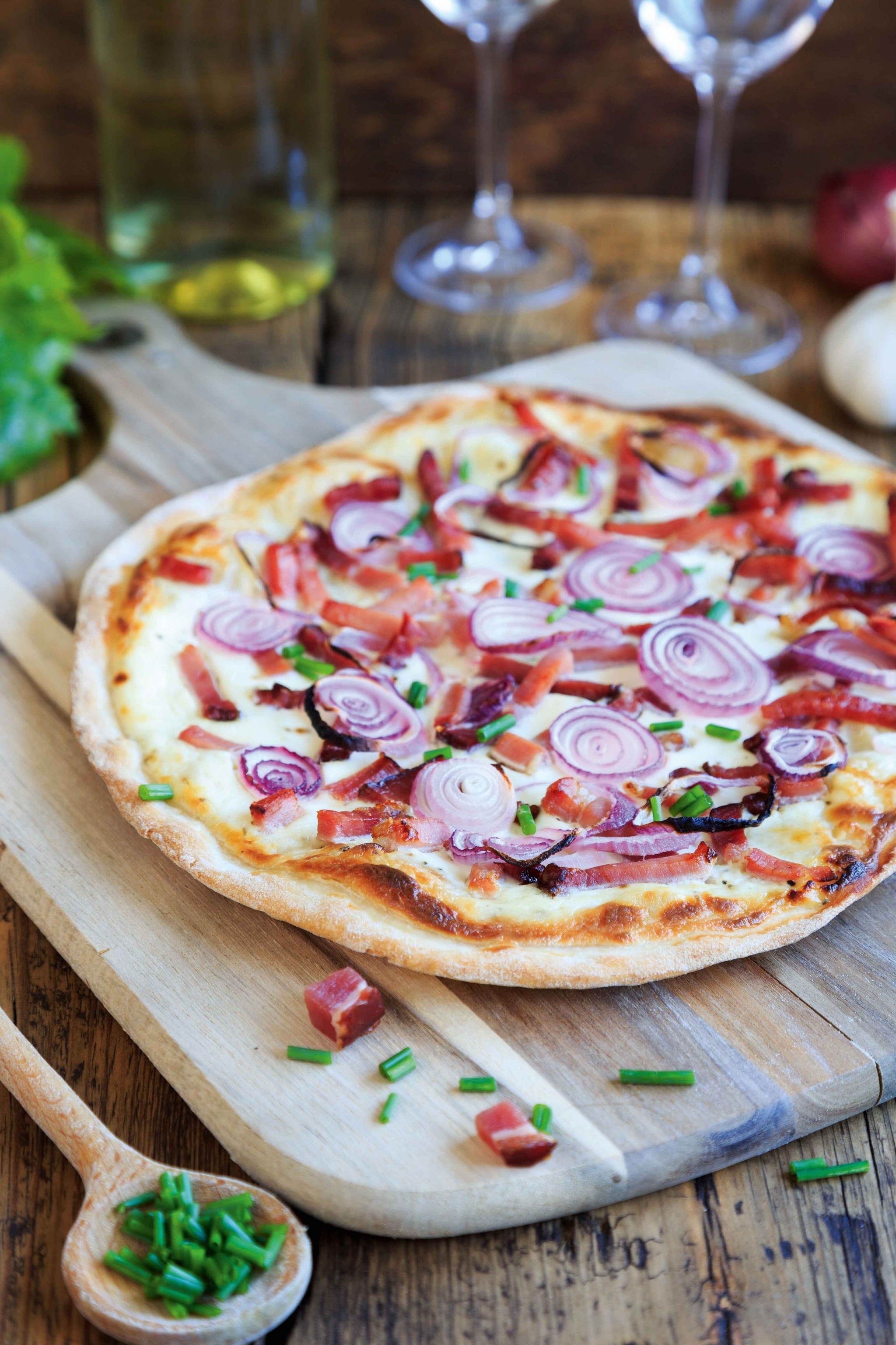 When in Freiburg try flammkuchen; an Alsatian import topped with onions and lardons.