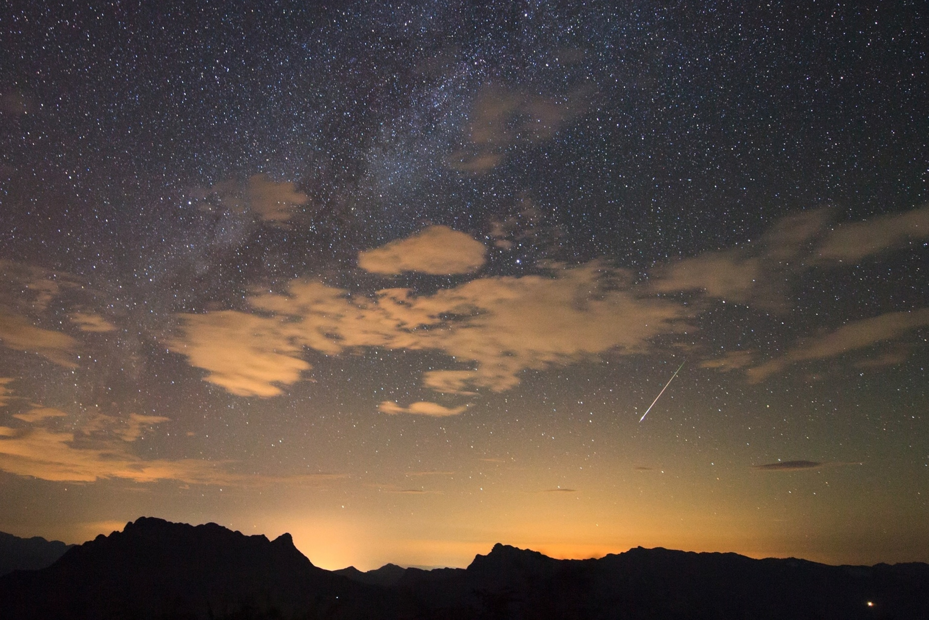 A picture of the Perseid meteor shower from China