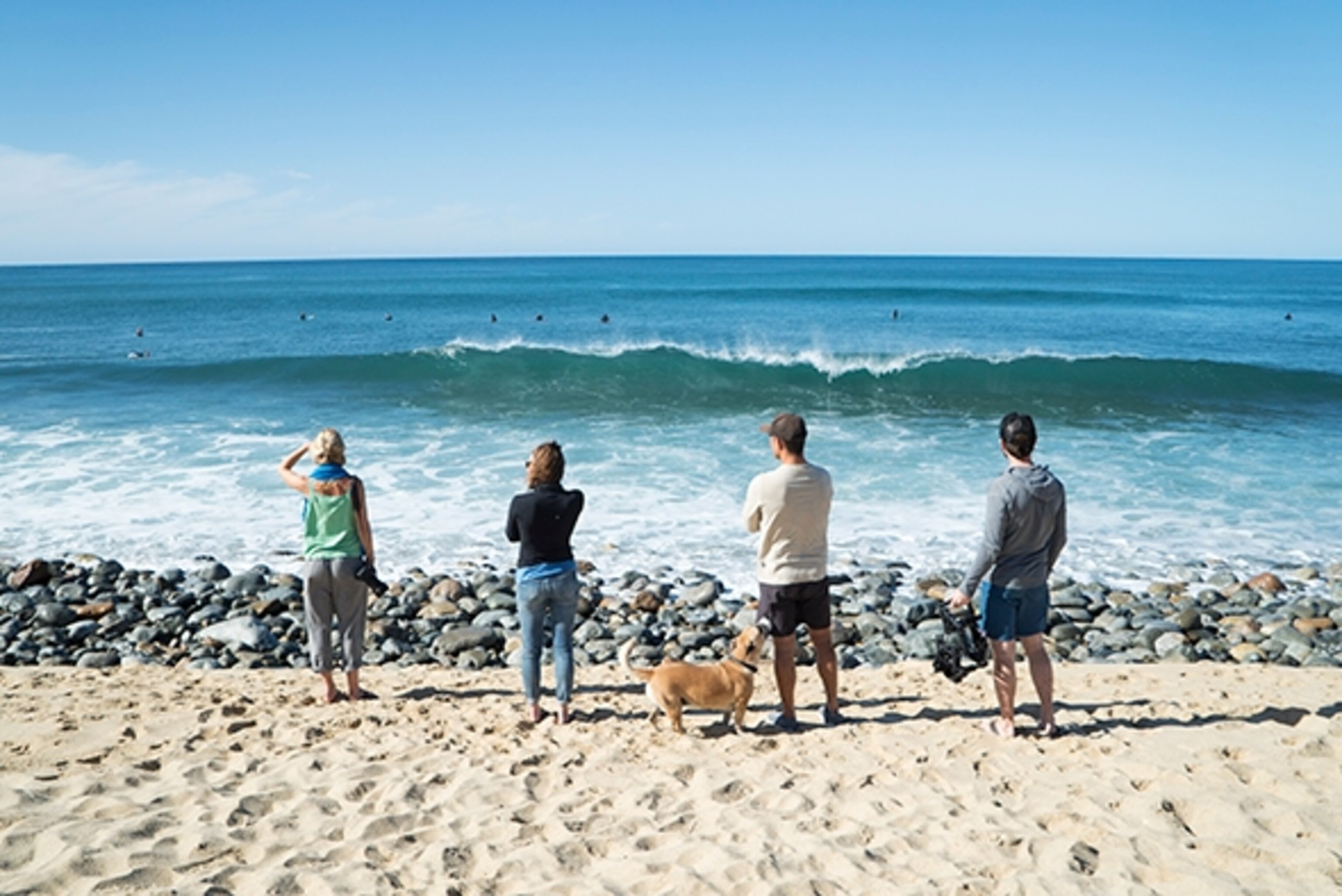 Mary, Austin, Hayden and Catherine check the surf near Todos Santos, Mexico; Photograph by Max Lowe