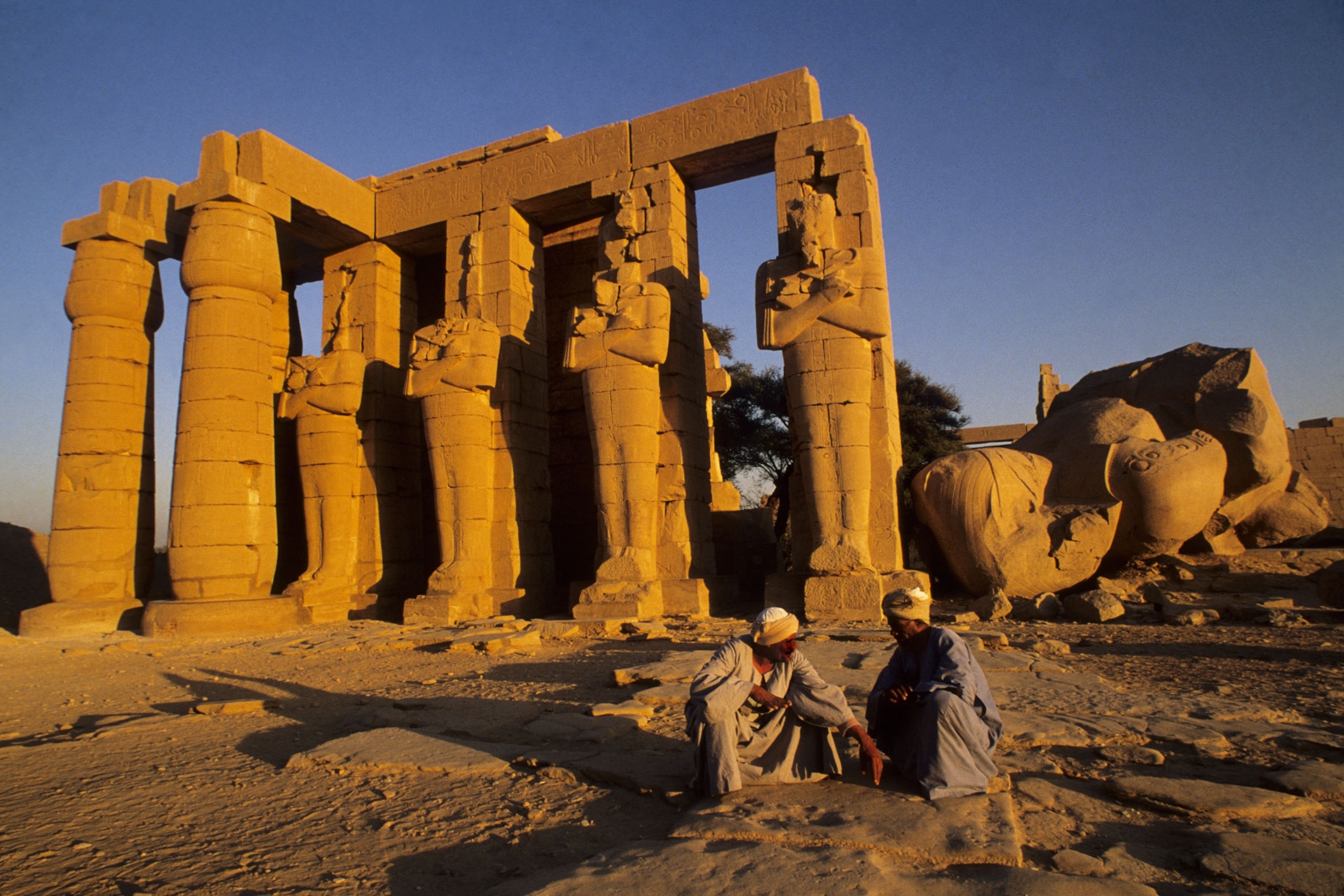 the Ramesseum at Luxor in Egypt