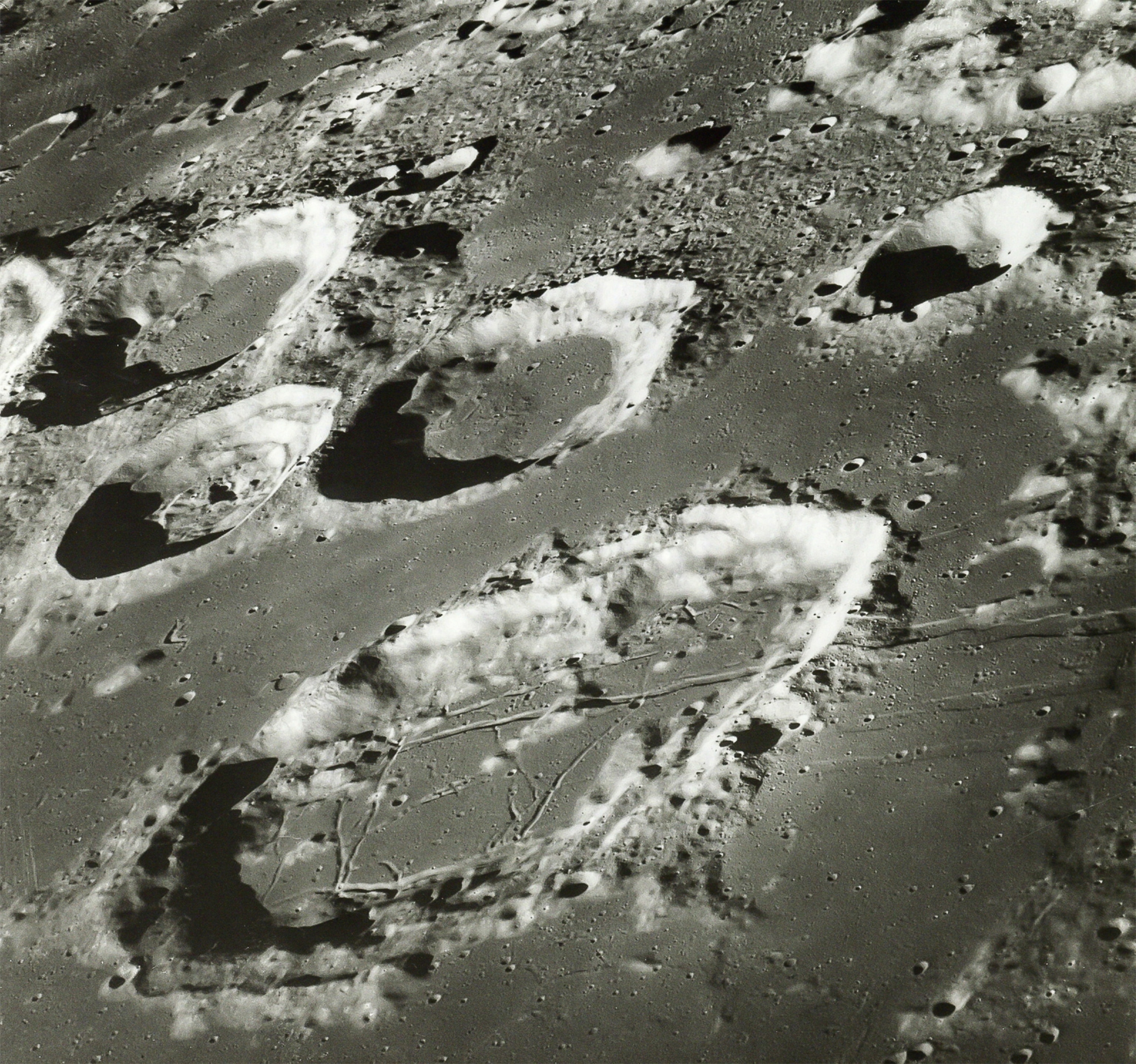 craters on the moon in 1968