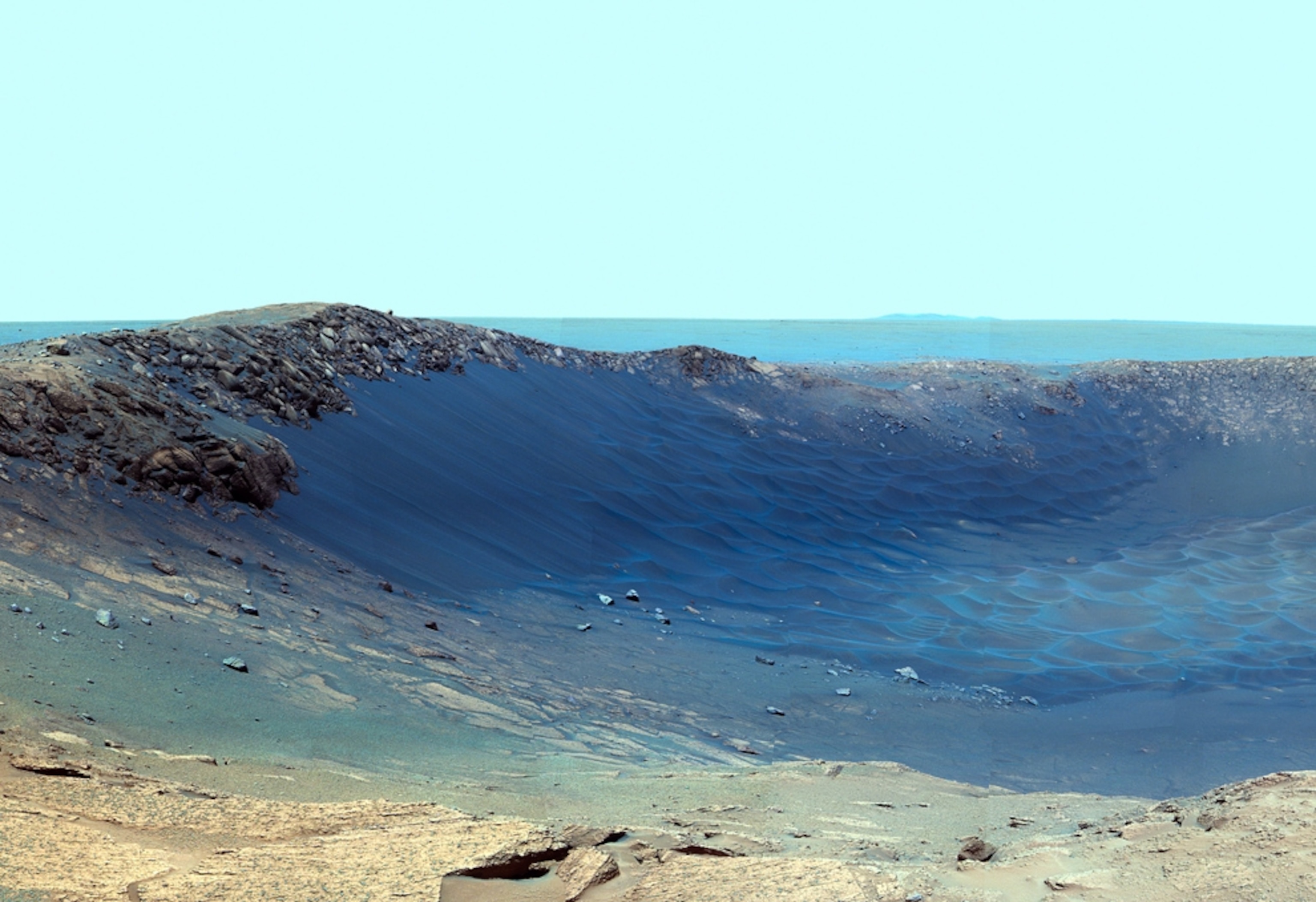 the Mars crater Santa Maria taken by the rover Opportunity.